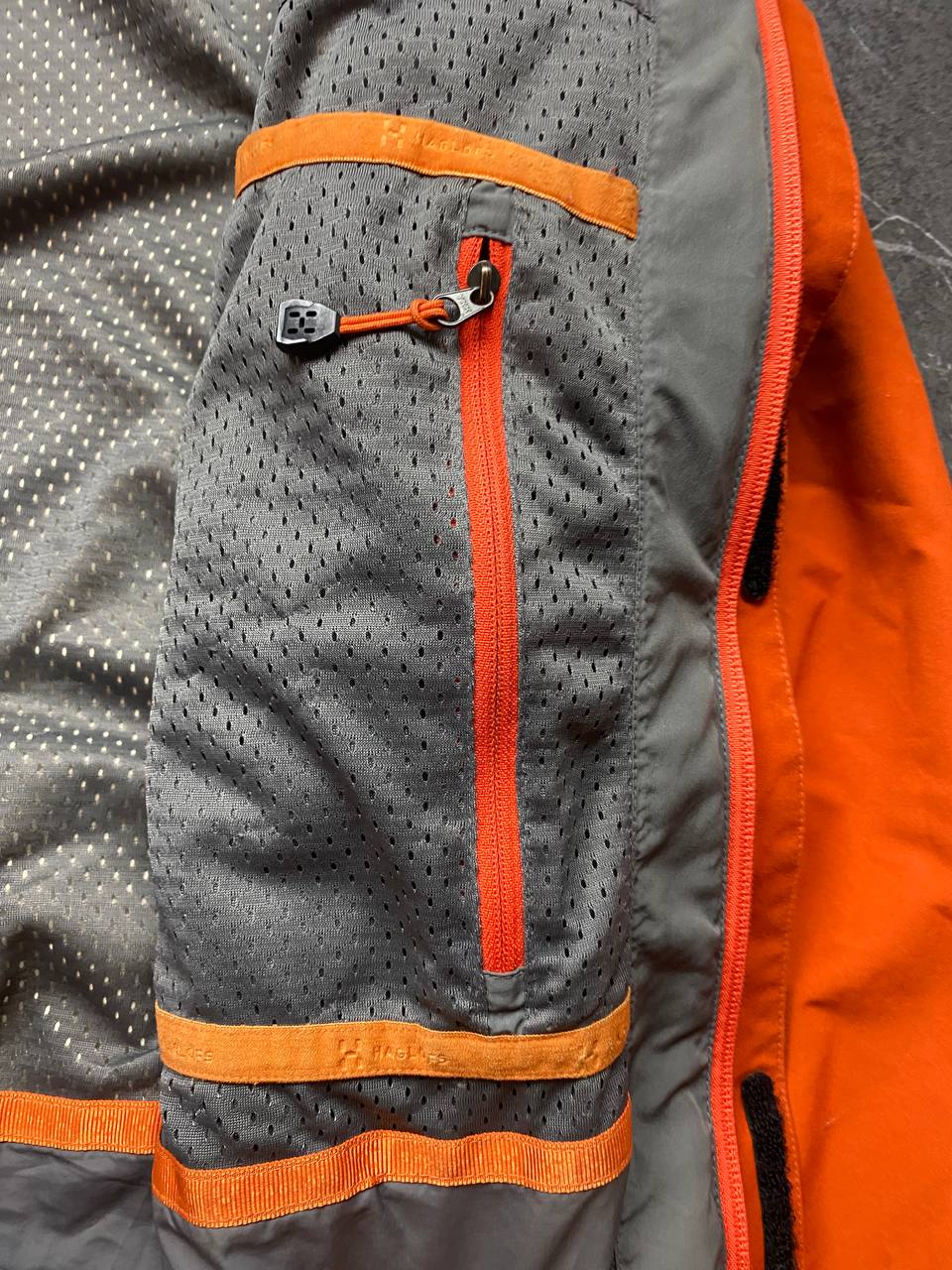 Haglofs Orange Waterproof Outdoor Jacket M Technical Hooded image 10
