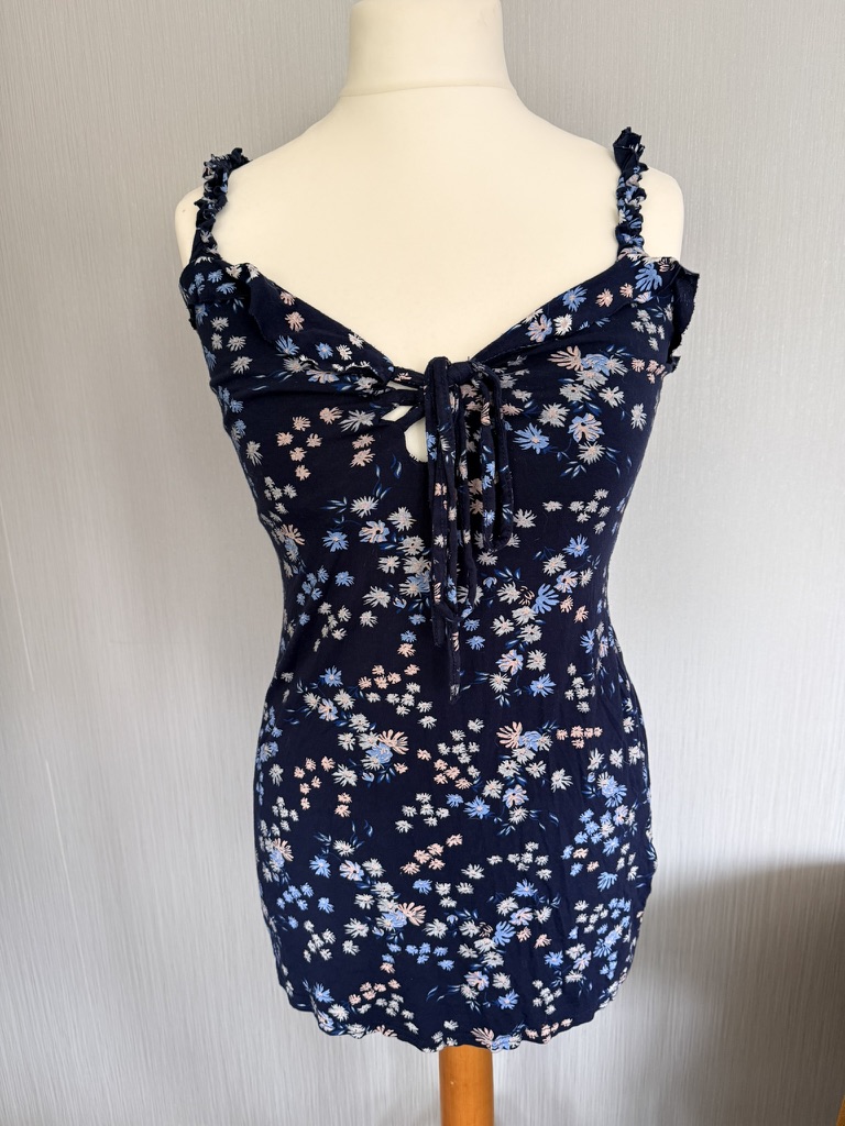 Cameo Rose Navy Blue Floral Cami Top UK 10