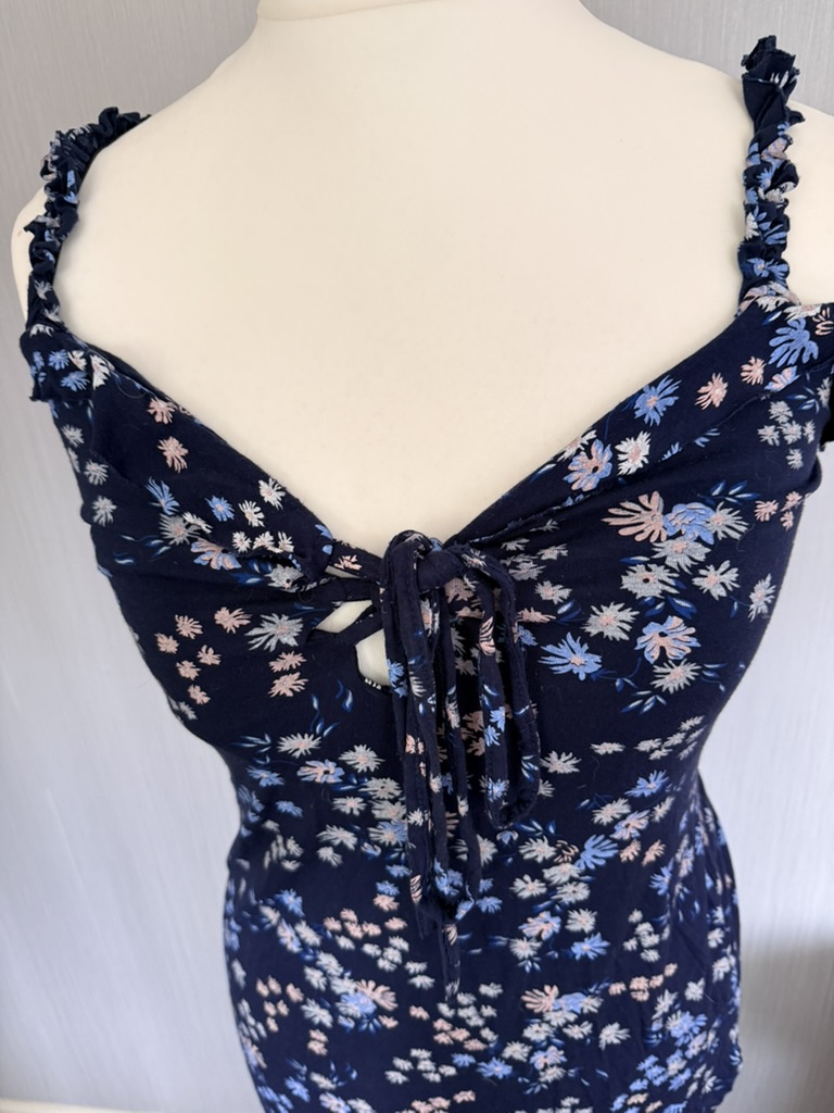 Cameo Rose Navy Blue Floral Cami Top UK 10 image 2