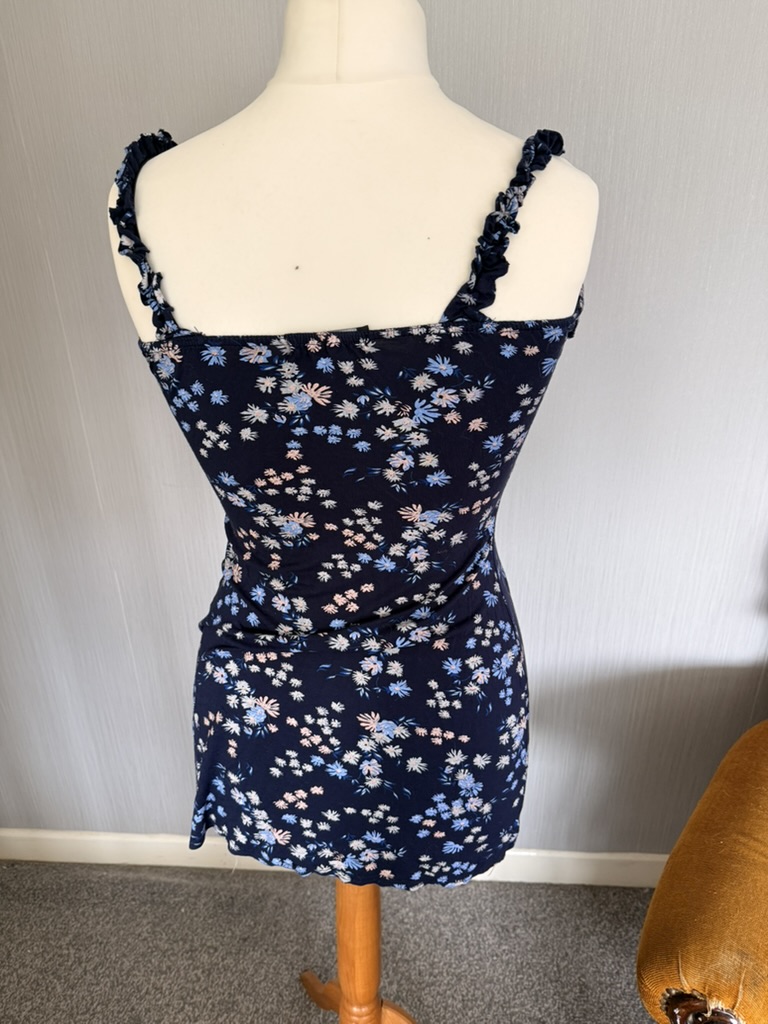 Cameo Rose Navy Blue Floral Cami Top UK 10 image 5