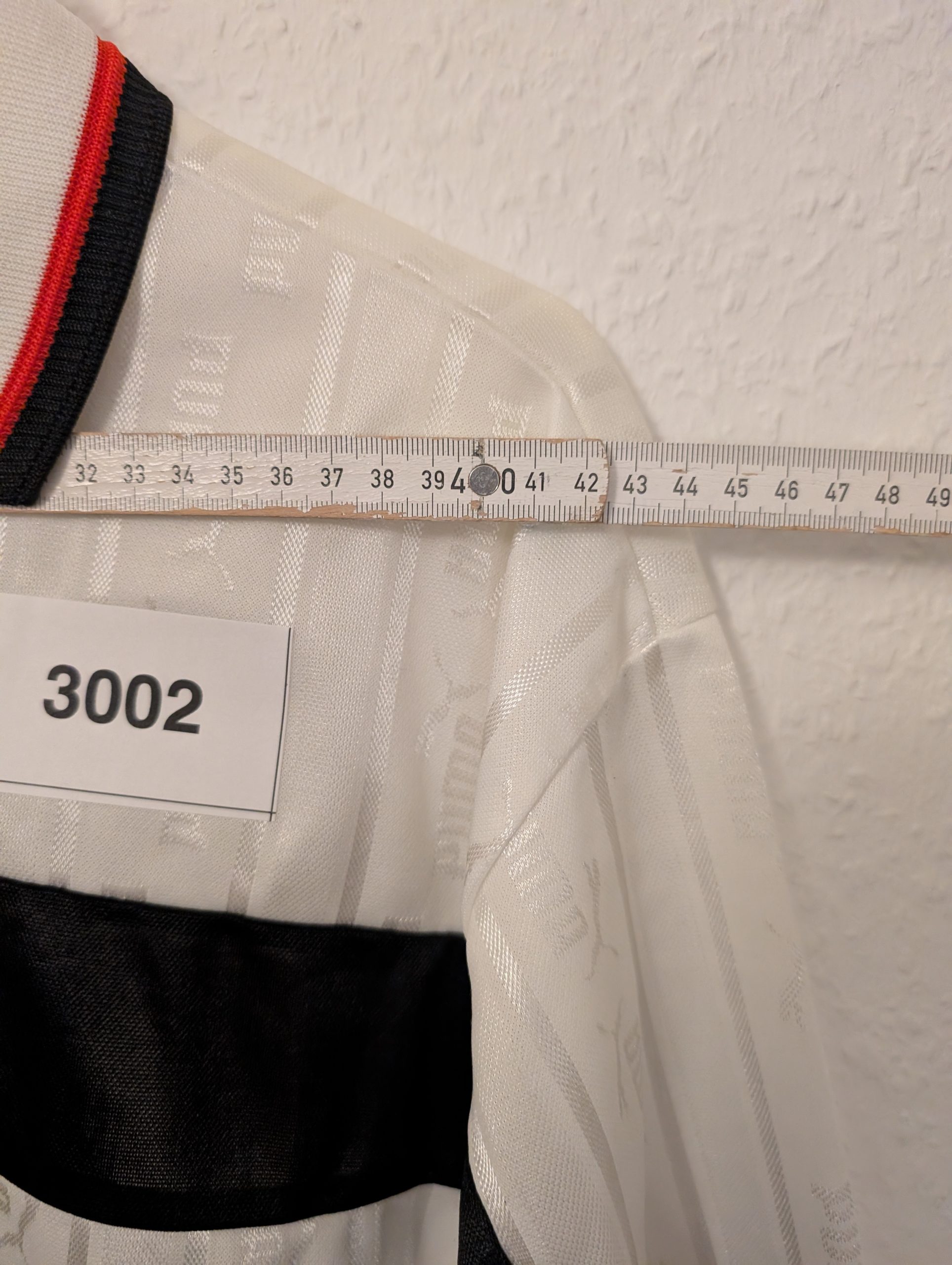 Puma White & Black Vintage Soccer Jersey CAN 6 L 3002 image 5