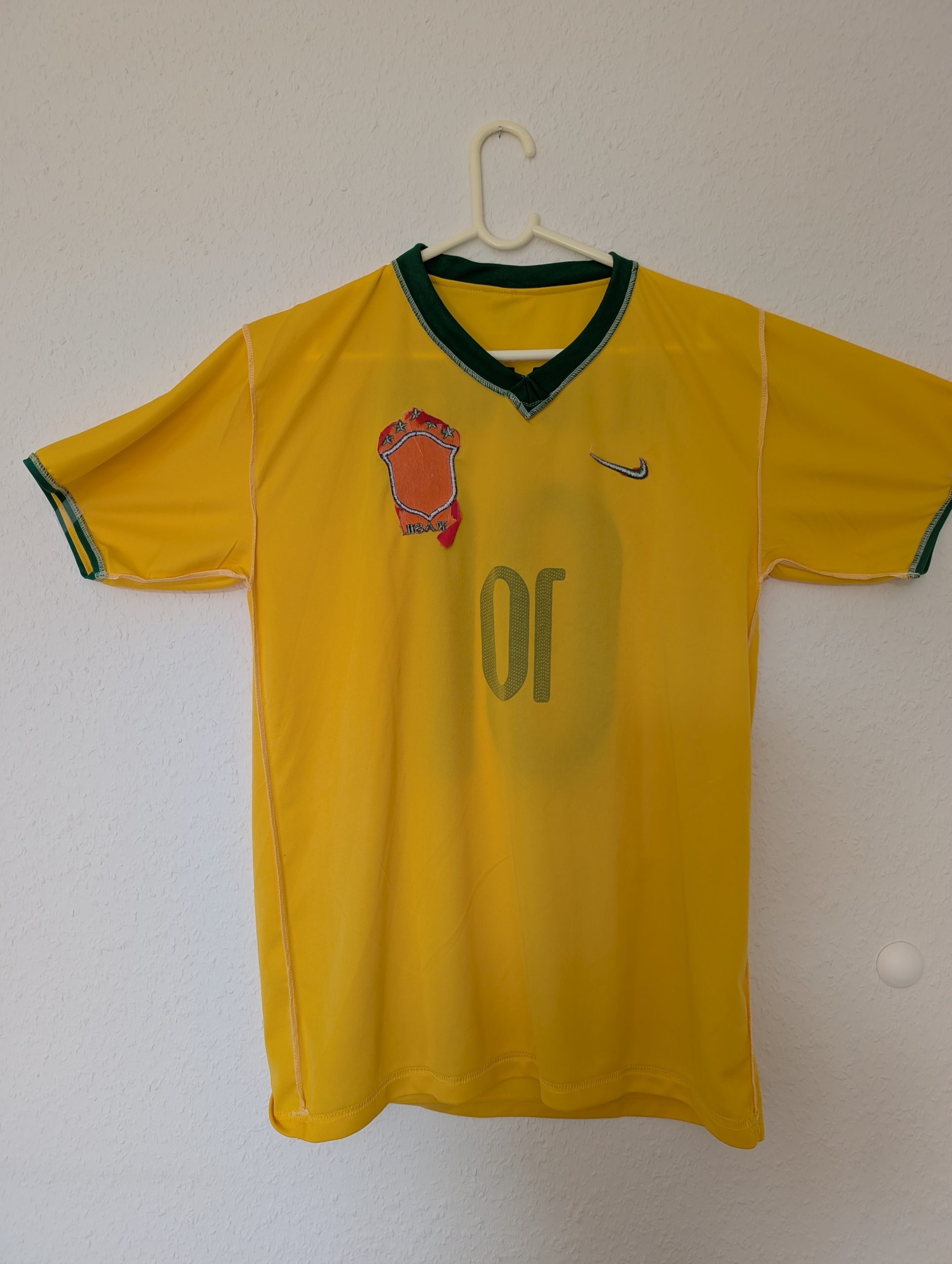 Nike Yellow Brazil Football Jersey Medium 100% Polyester 3005 image 6