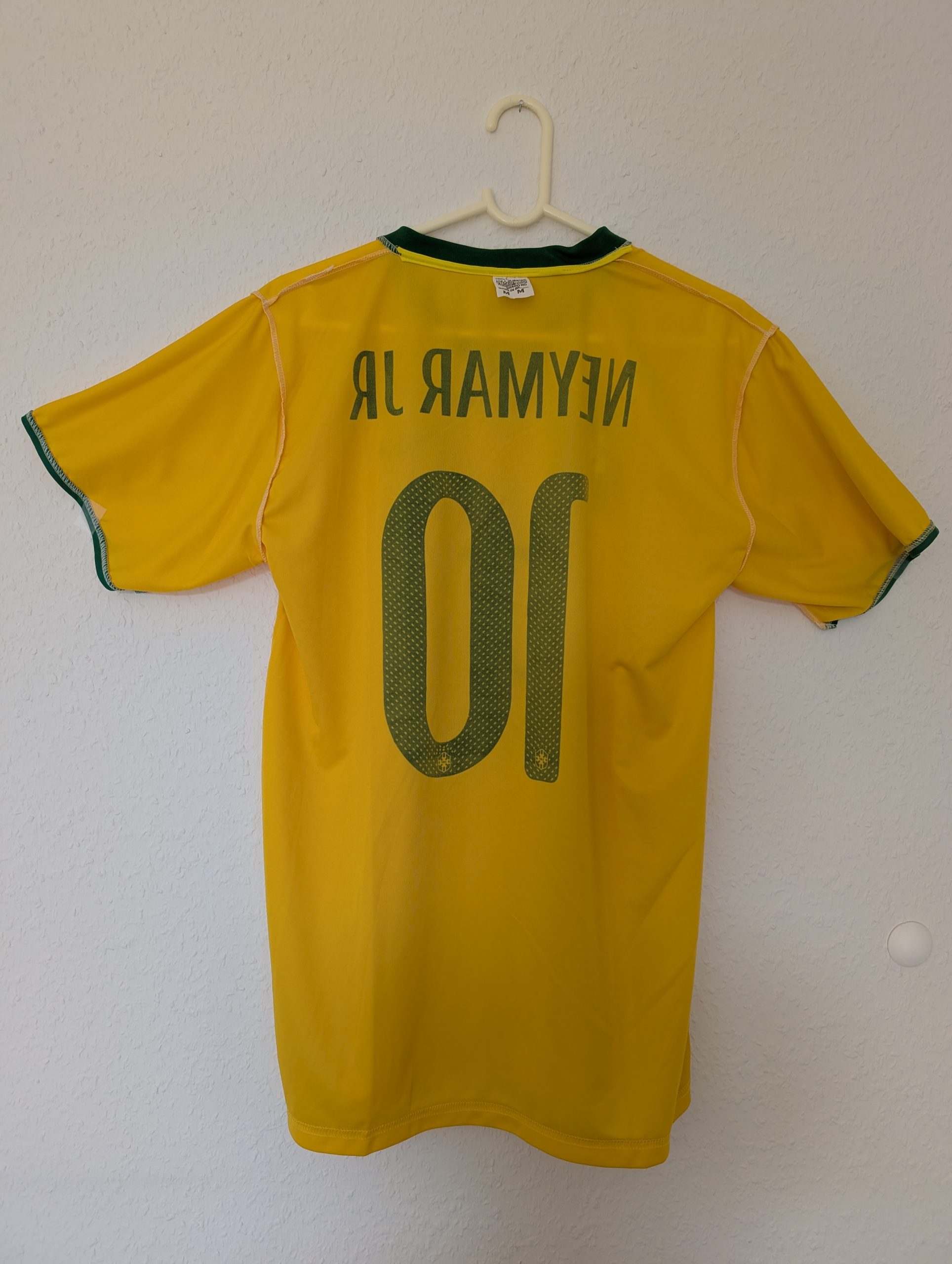 Nike Yellow Brazil Football Jersey Medium 100% Polyester 3005 image 8