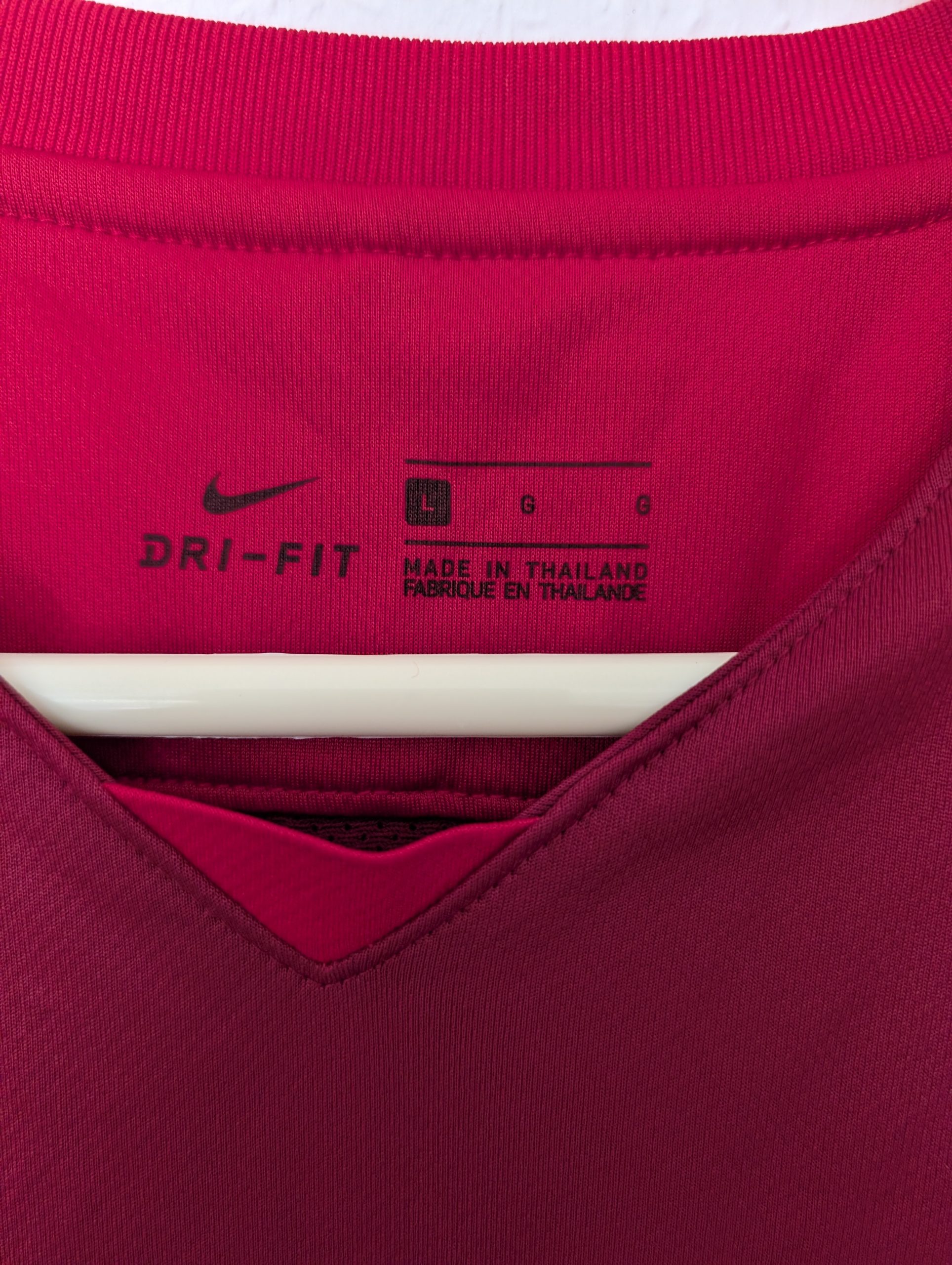 Nike Burgundy & Red Football Jersey Large Dri-FIT 3008 image 3