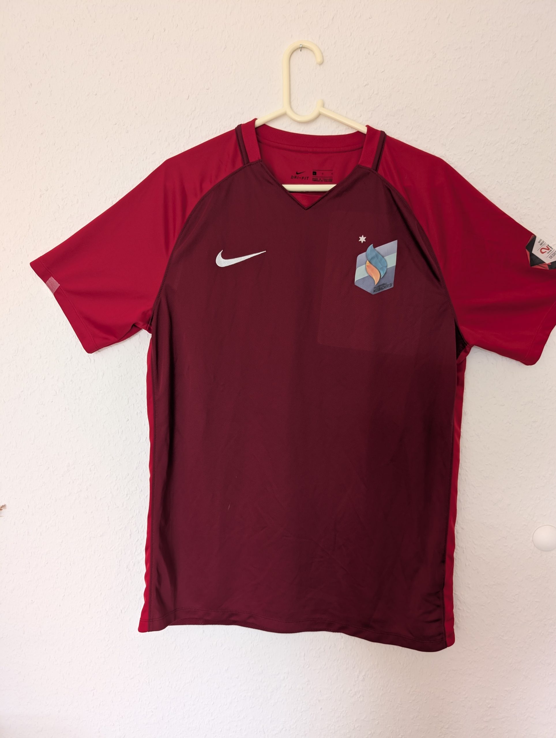 Nike Burgundy & Red Football Jersey Large Dri-FIT 3008 image 4