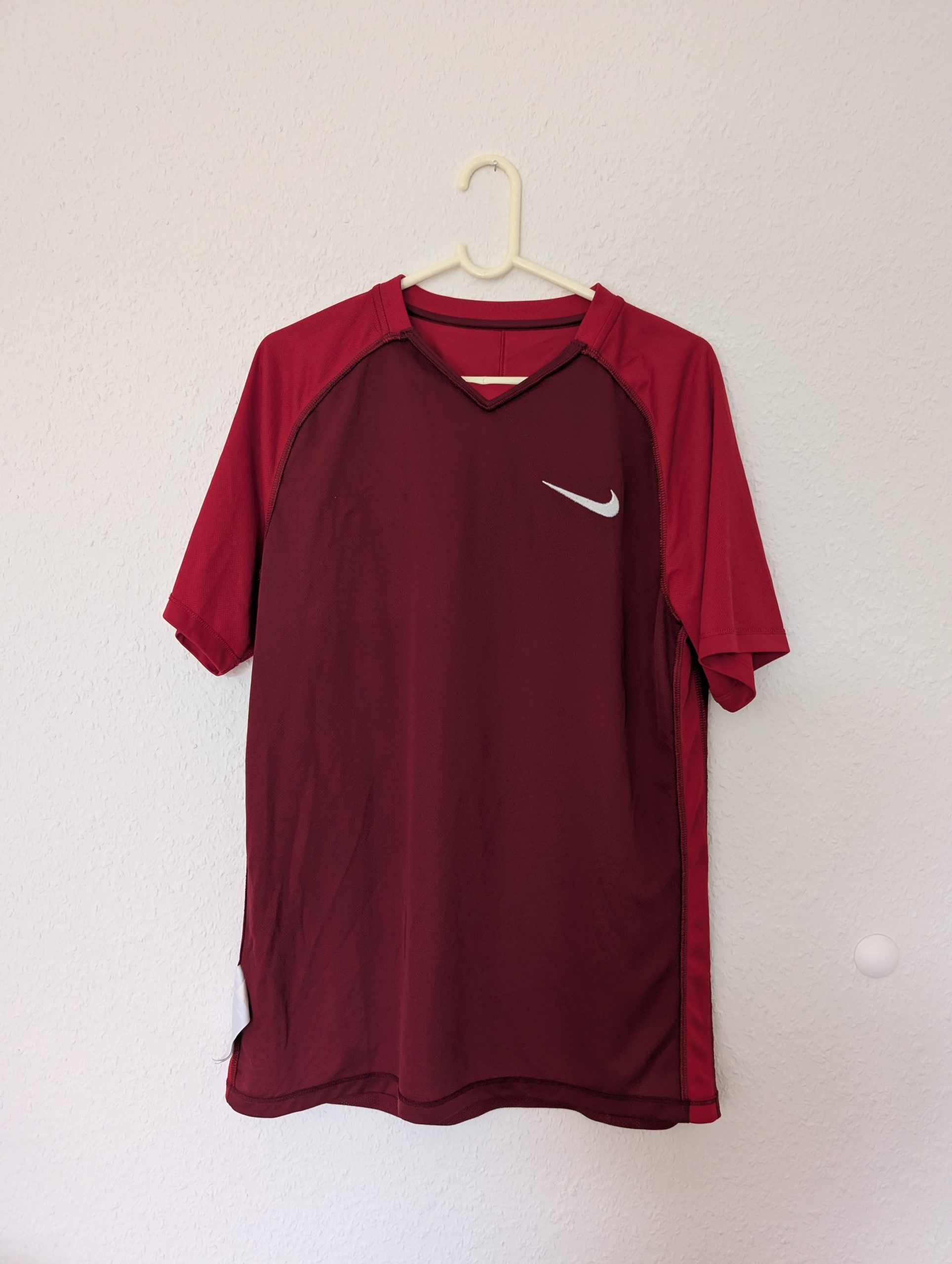 Nike Burgundy & Red Football Jersey Large Dri-FIT 3008 image 9