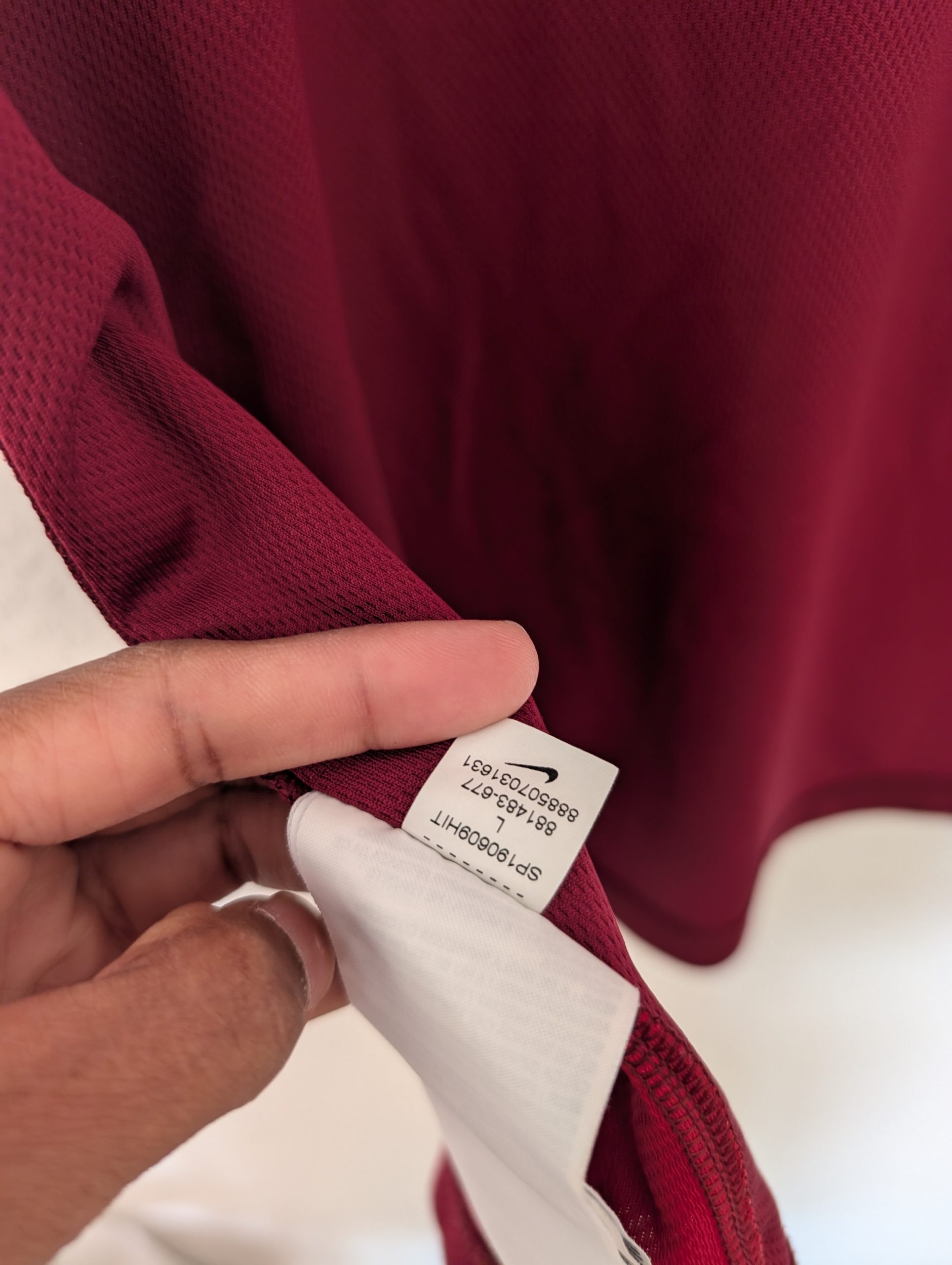 Nike Burgundy & Red Football Jersey Large Dri-FIT 3008 image 10