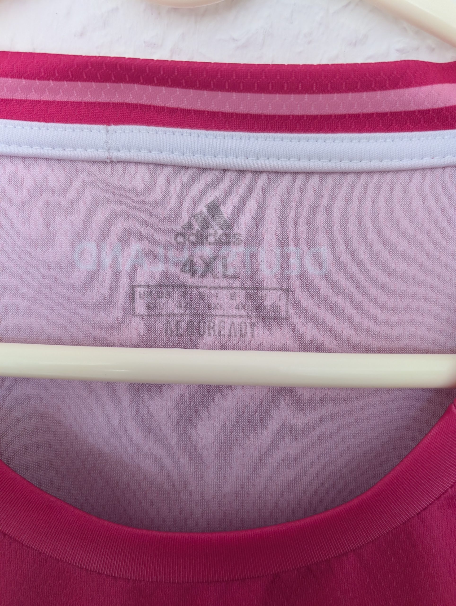 Adidas Pink & Navy Germany Football Jersey 4XL Aeroready 3009 image 4