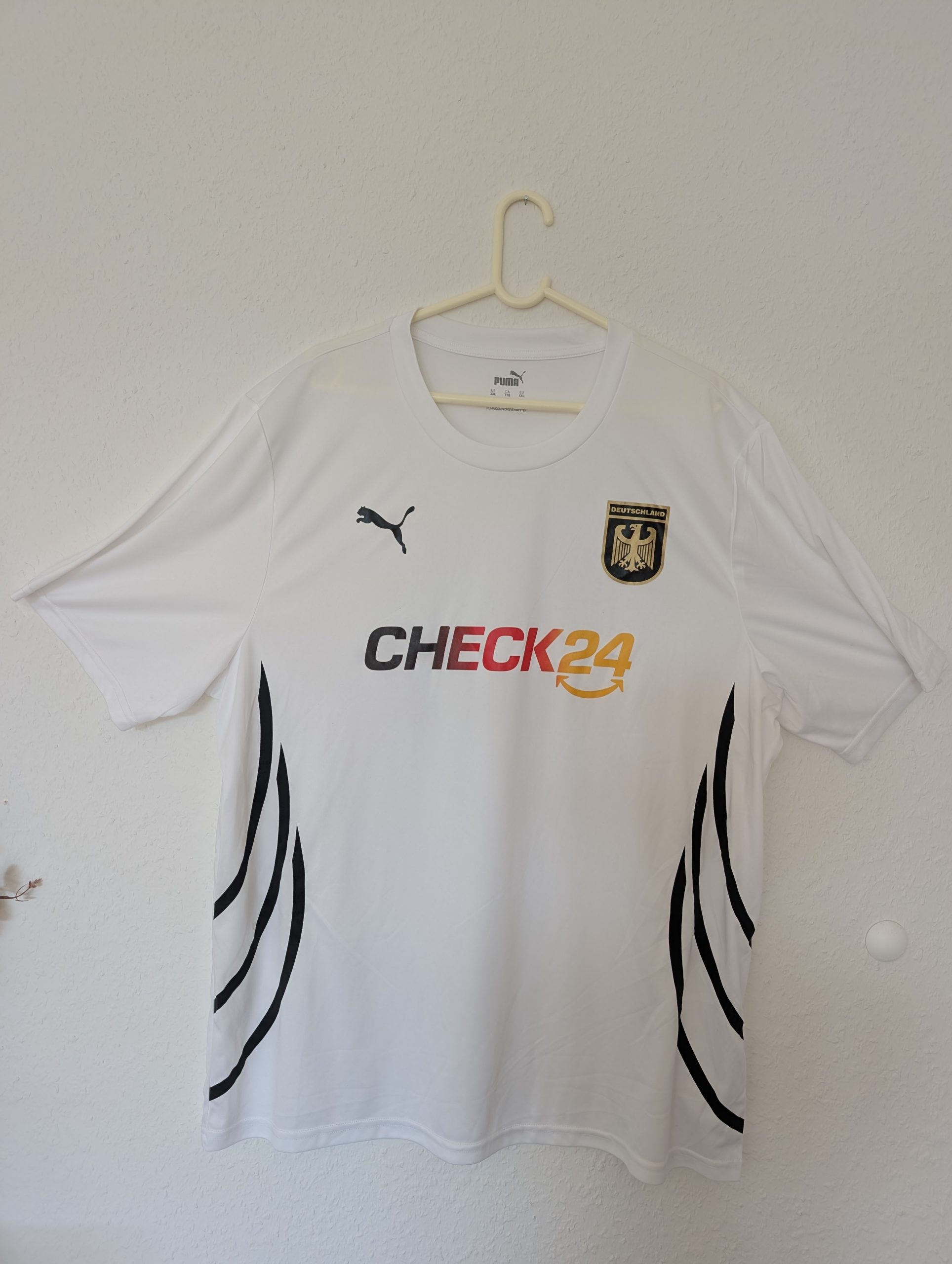 Puma White Germany Check24 XXL Football Jersey 3013