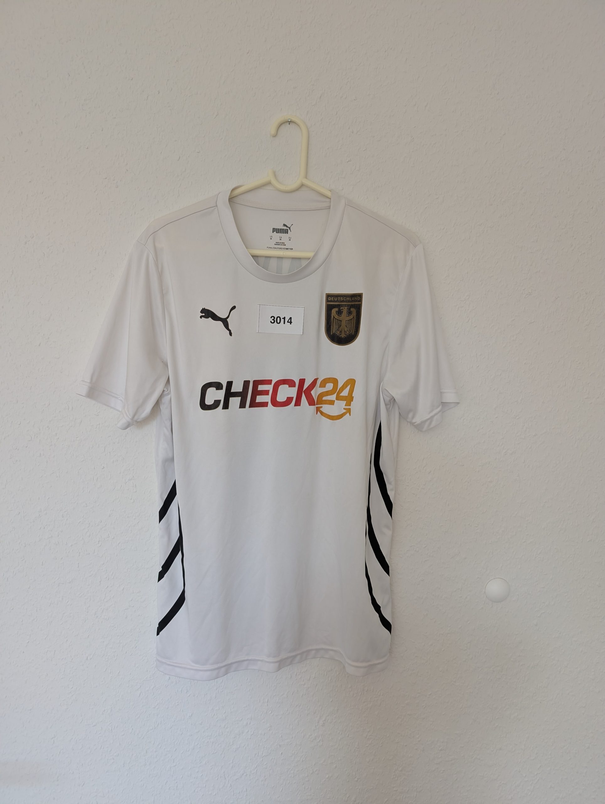 Puma White Deutschland Football Shirt M Calvin 11 3014
