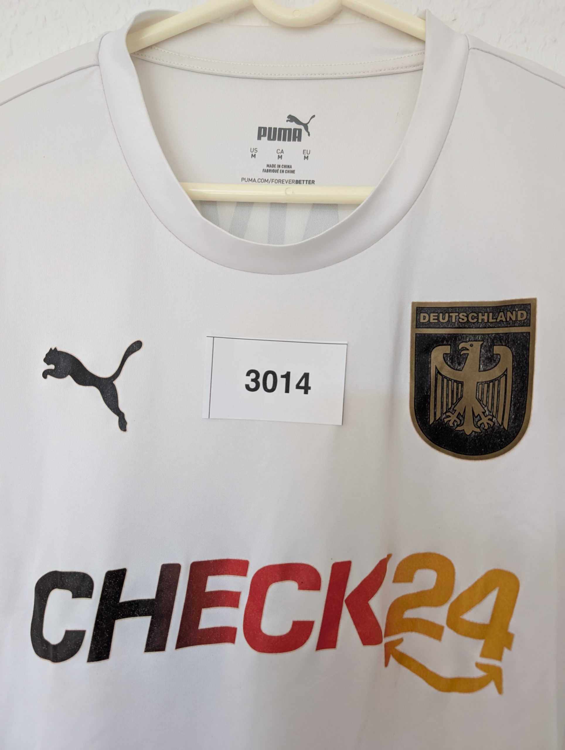 Puma White Deutschland Football Shirt M Calvin 11 3014 image 2