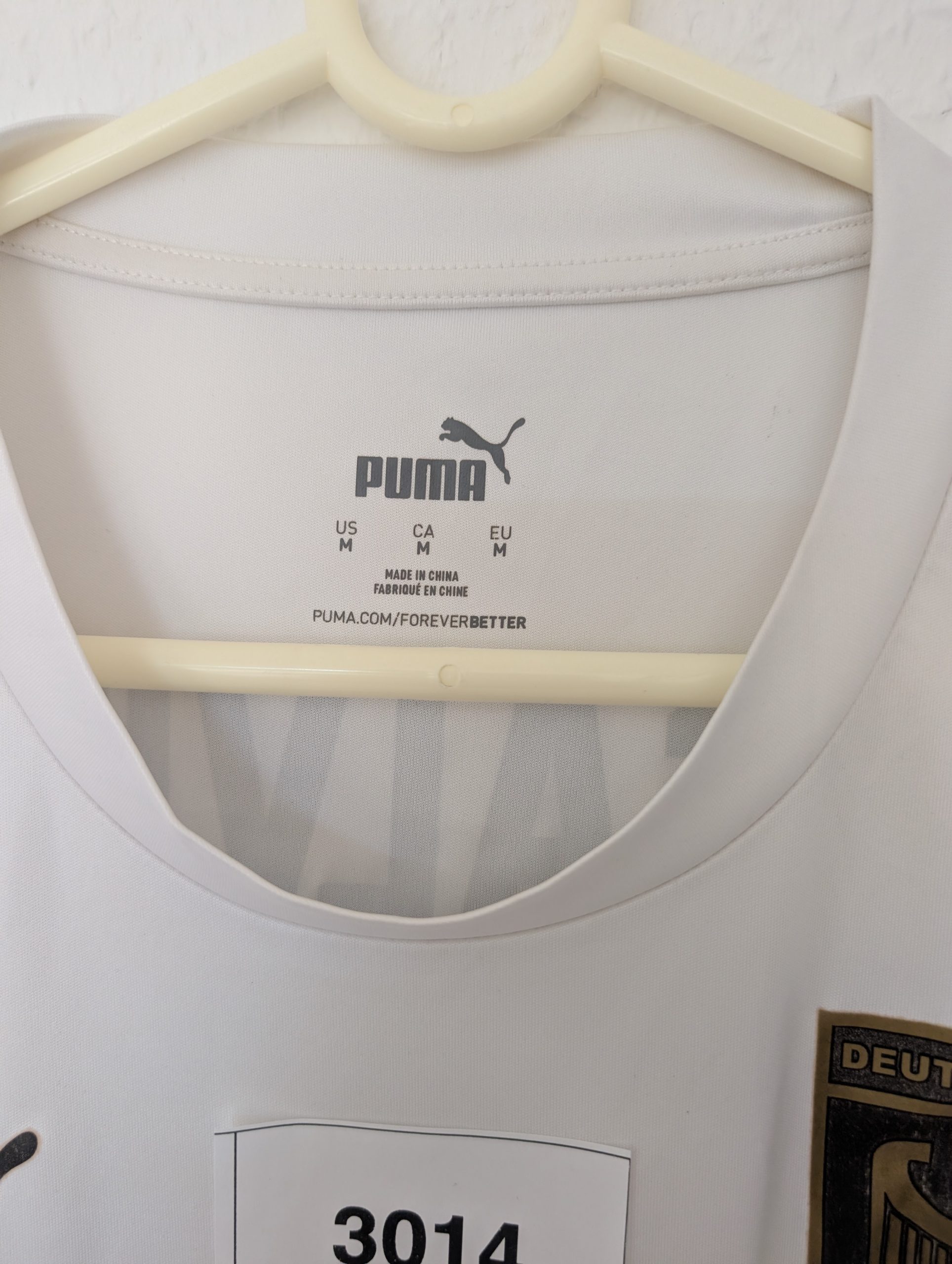 Puma White Deutschland Football Shirt M Calvin 11 3014 image 3