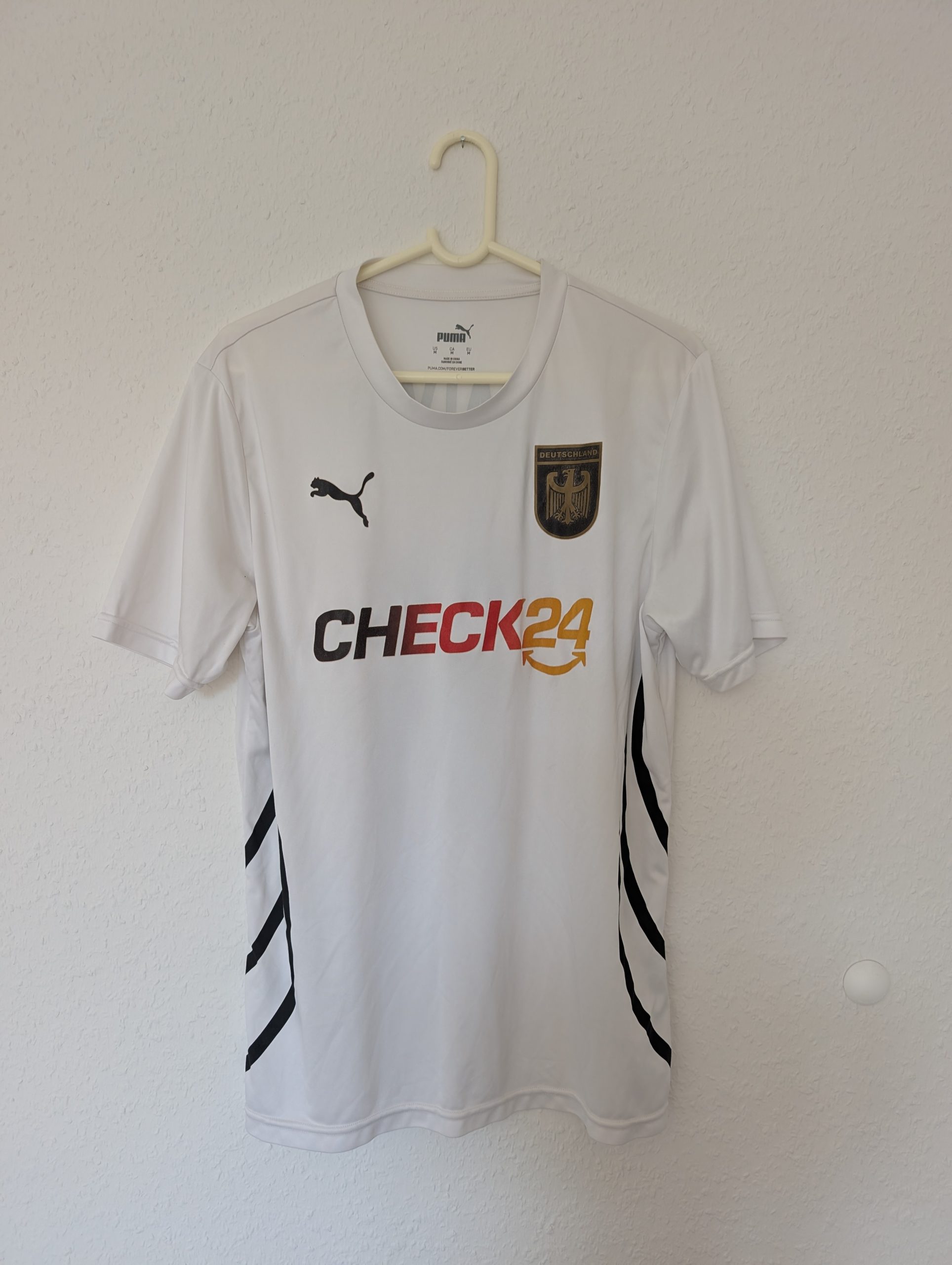 Puma White Deutschland Football Shirt M Calvin 11 3014 image 4