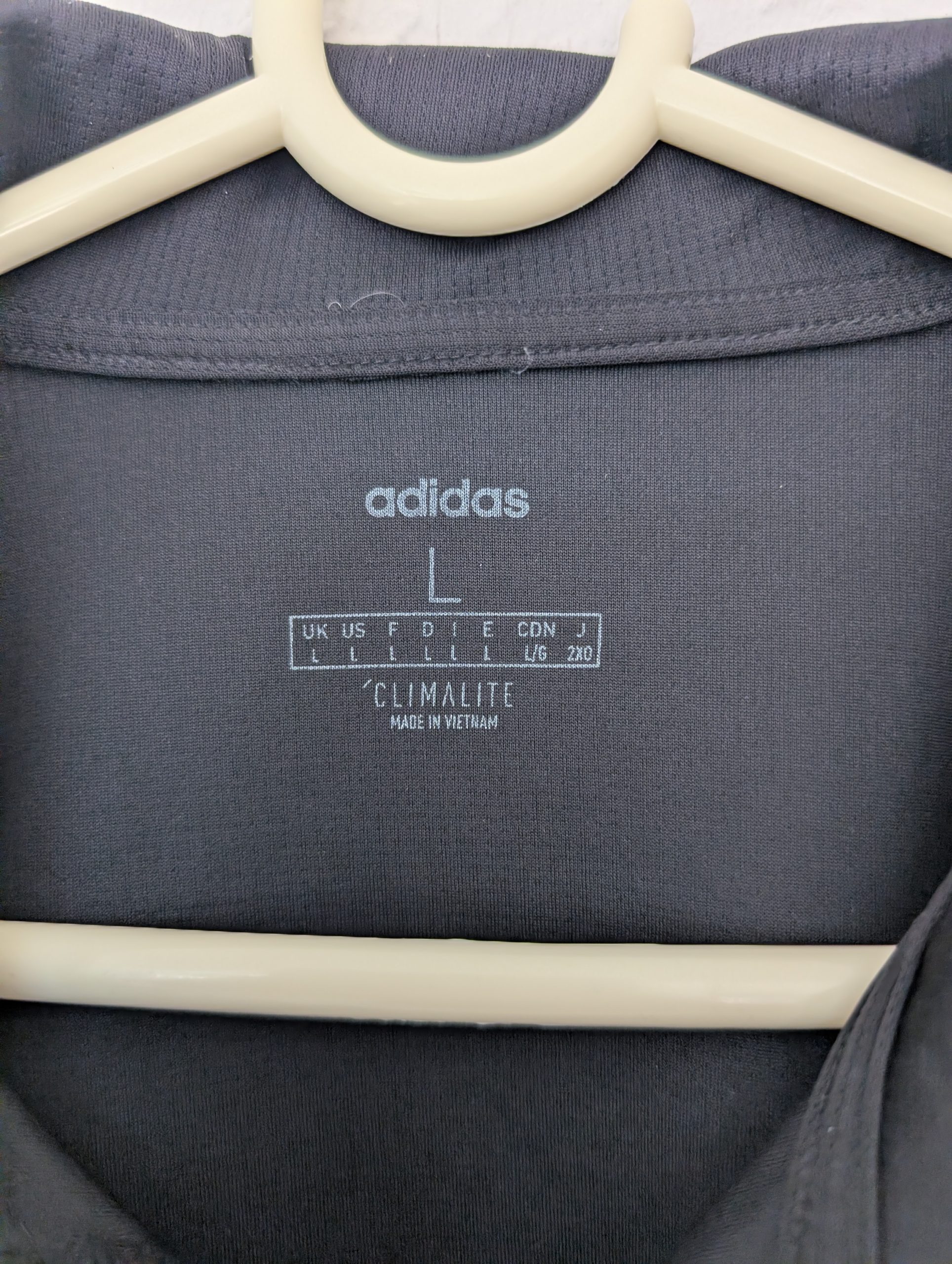 Adidas Black & White Polo Shirt Large Climalite 3015 image 4
