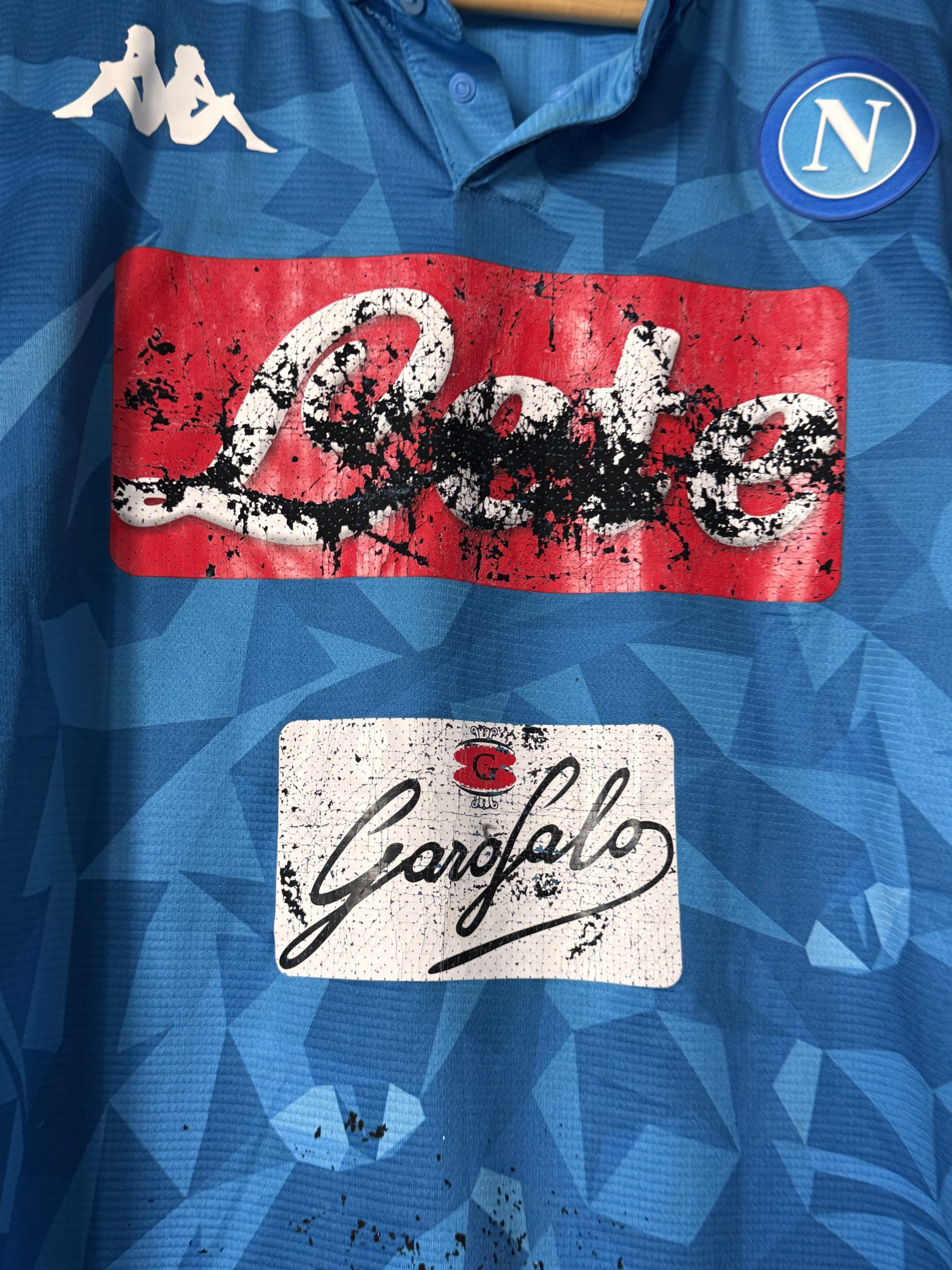 Kappa Blue Napoli Football Jersey M Logo Print 3026 image 4