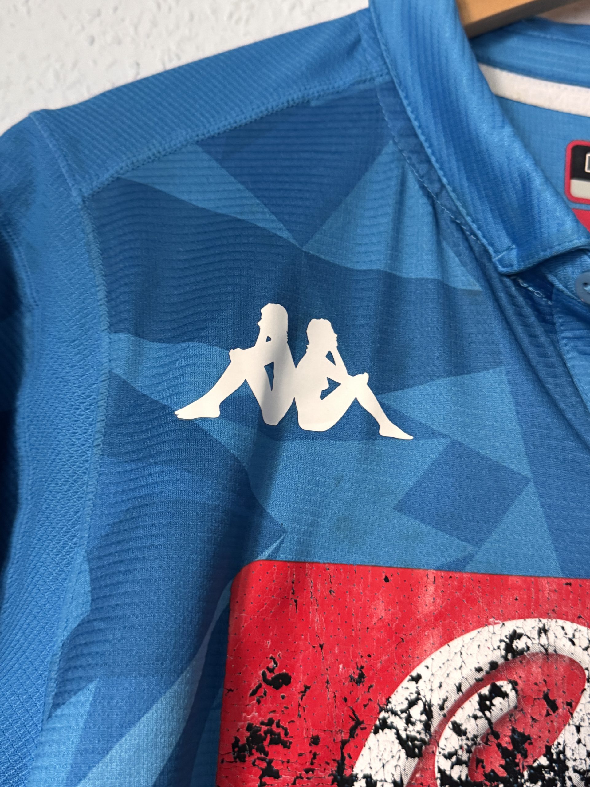 Kappa Blue Napoli Football Jersey M Logo Print 3026 image 5