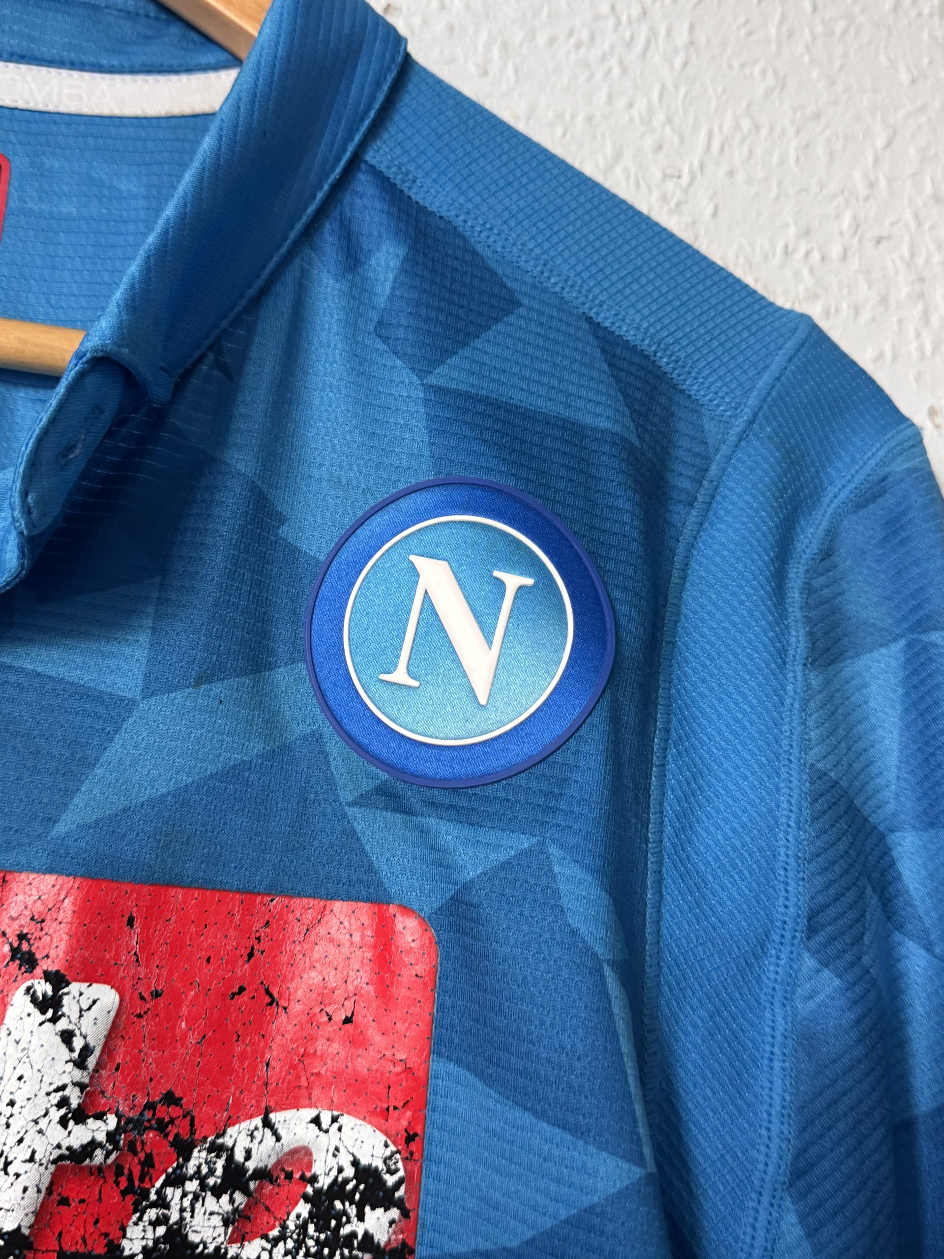 Kappa Blue Napoli Football Jersey M Logo Print 3026 image 6