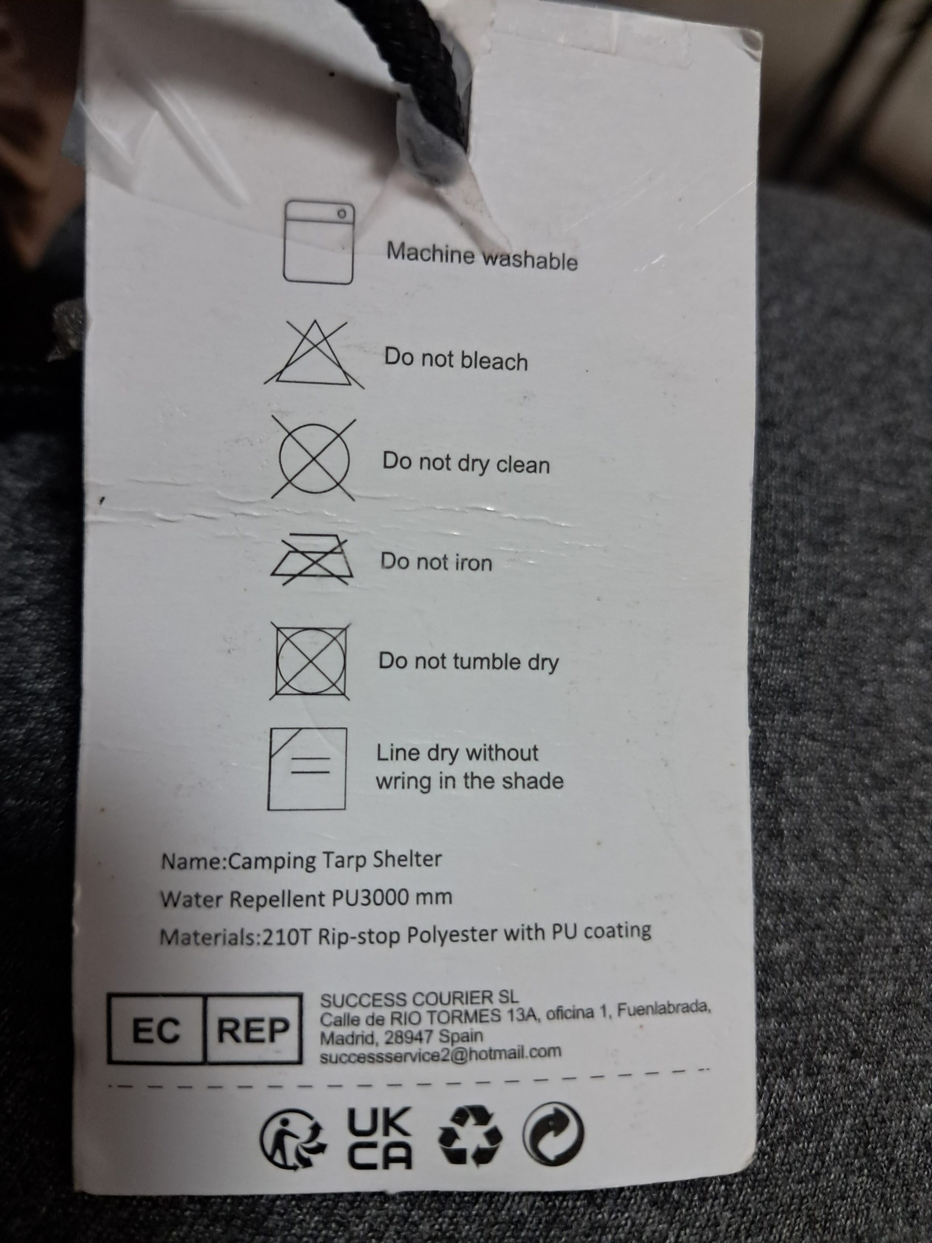 NIEUW JAICOM Camping Tarp Shelter Waterdicht PU3000mm Met Opbergtas image 2