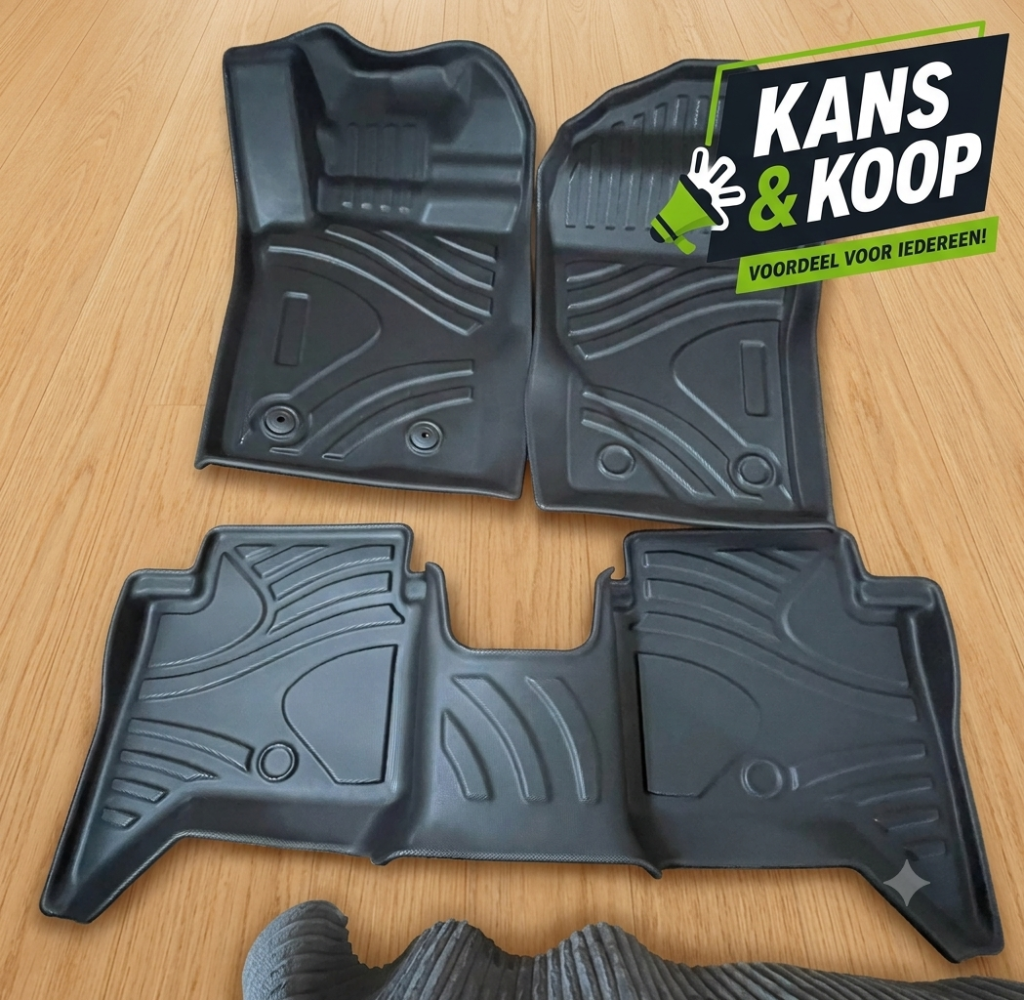 NIEUW Pasvorm Rubberen Automatmatten Set (3D) voor Range Rover – Zwart