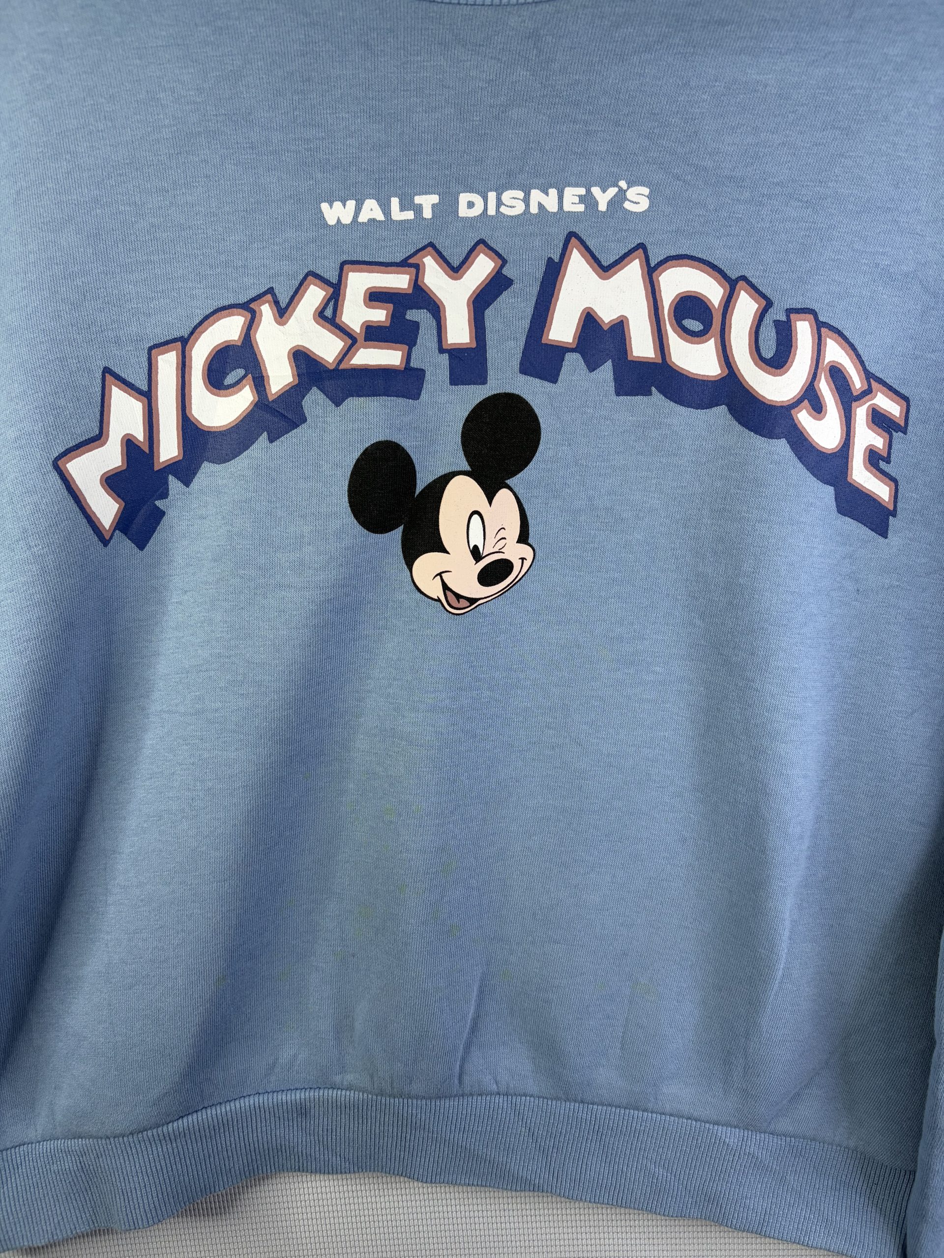 Disney Blue Mickey Mouse Sweatshirt Small Light Stains image 4