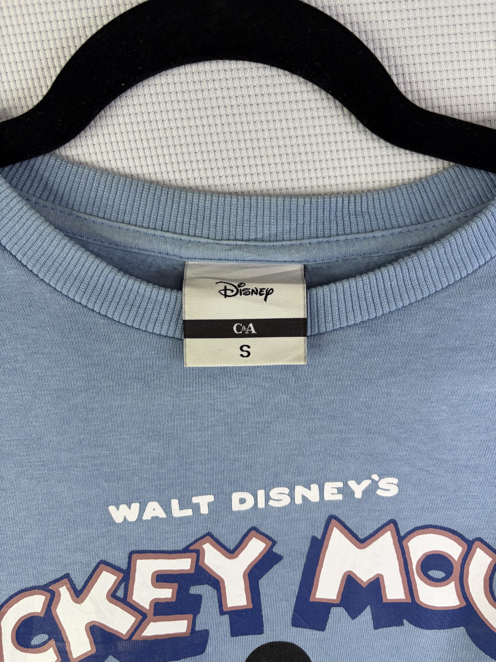 Disney Blue Mickey Mouse Sweatshirt Small Light Stains image 5