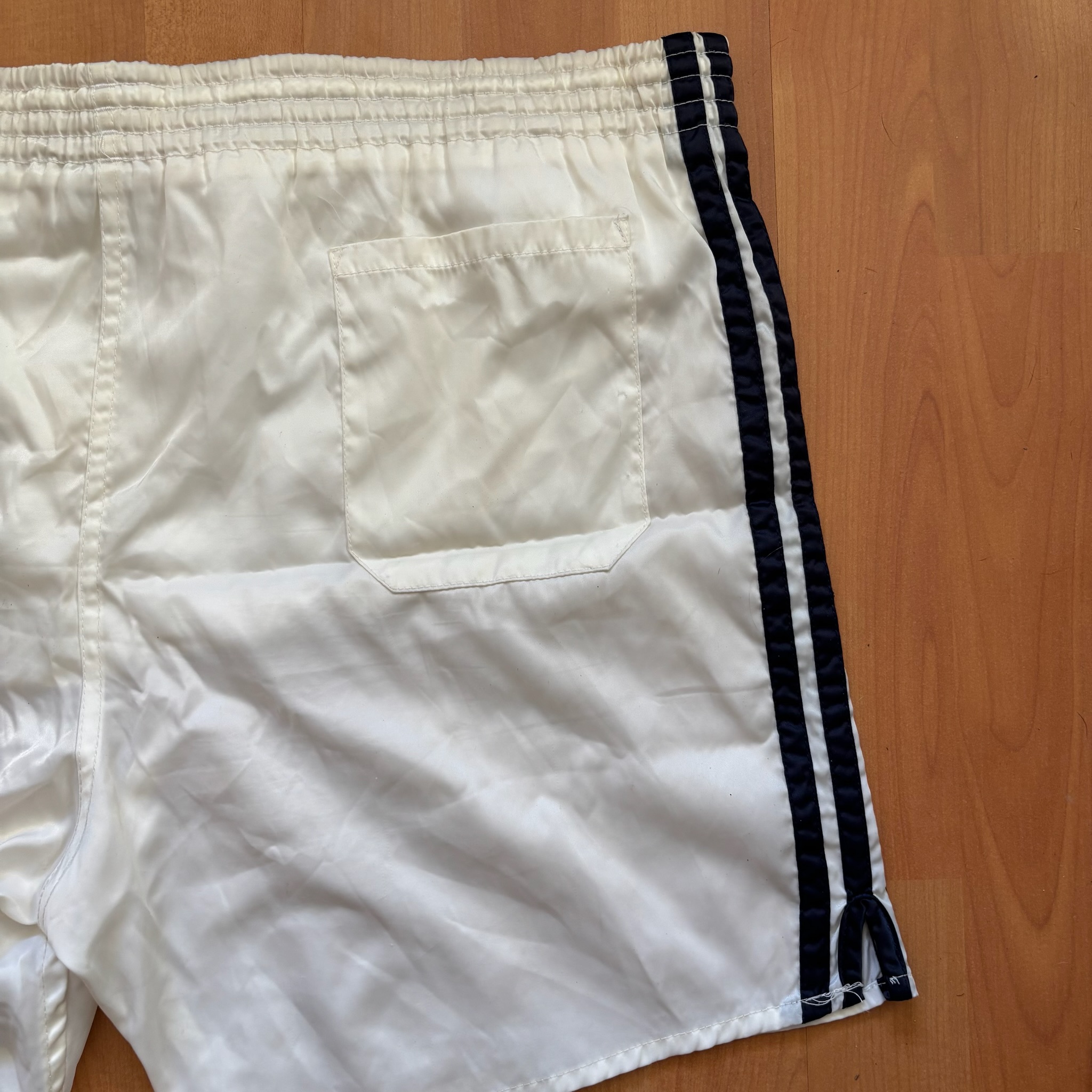 Adidas White & Black Retro Swim Shorts Small image 3