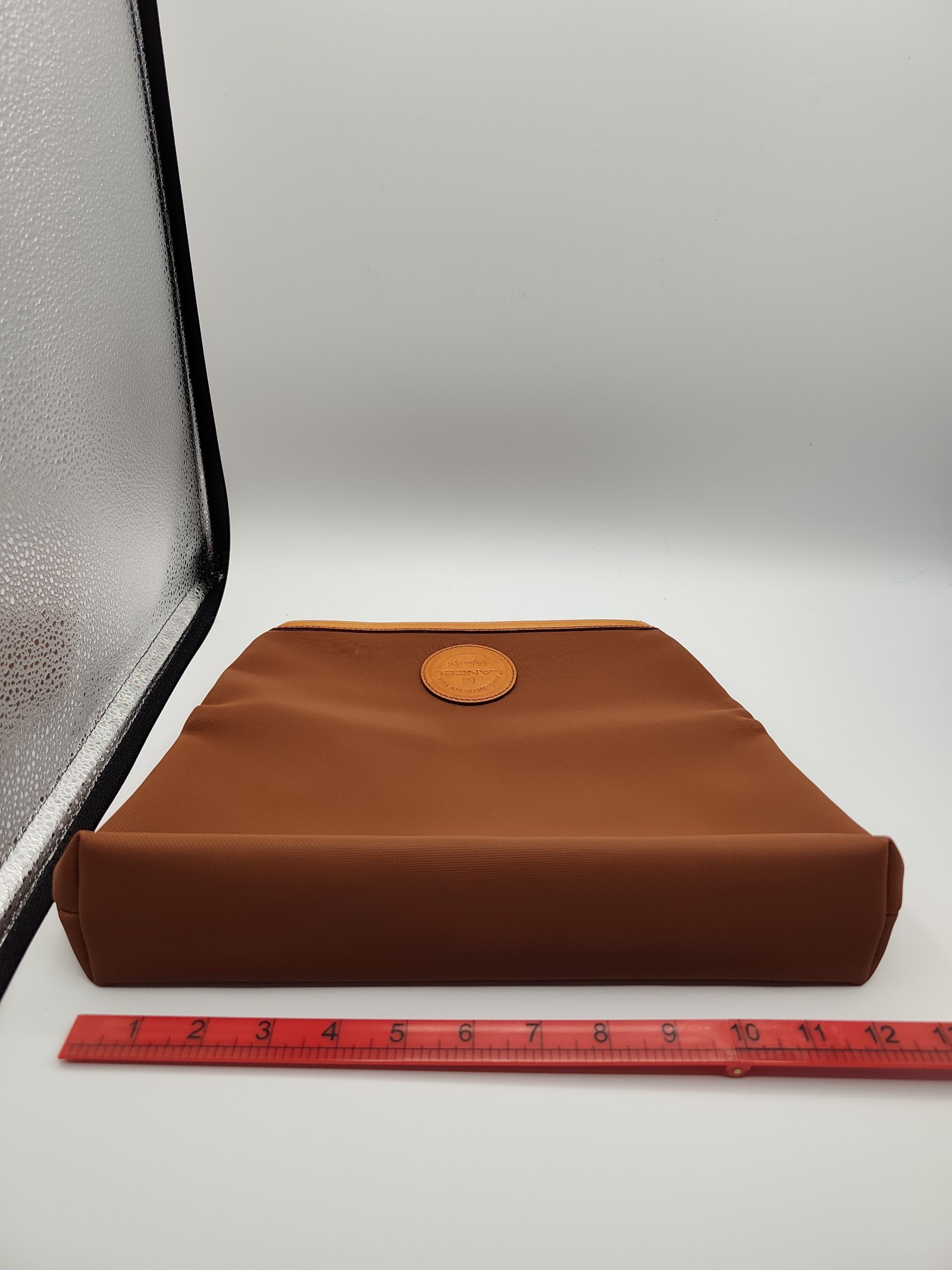 Lancel Brown & Tan Clutch Bag Small image 5