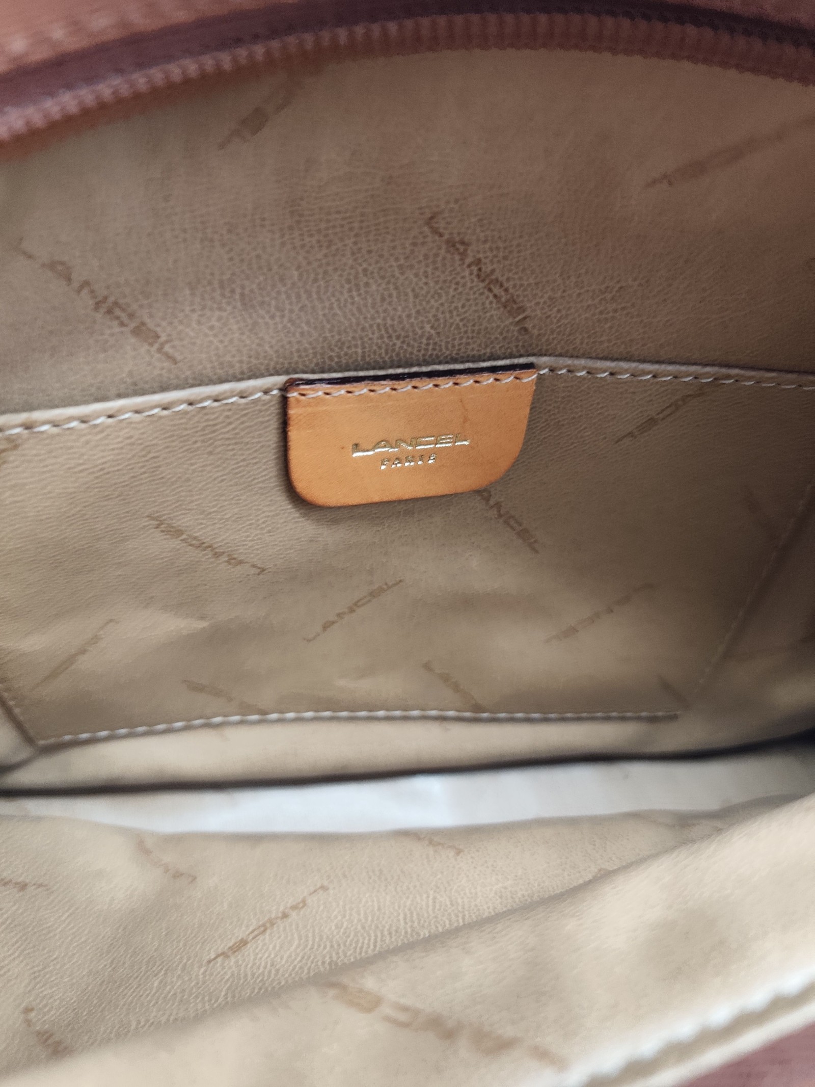 Lancel Brown & Tan Clutch Bag Small image 8