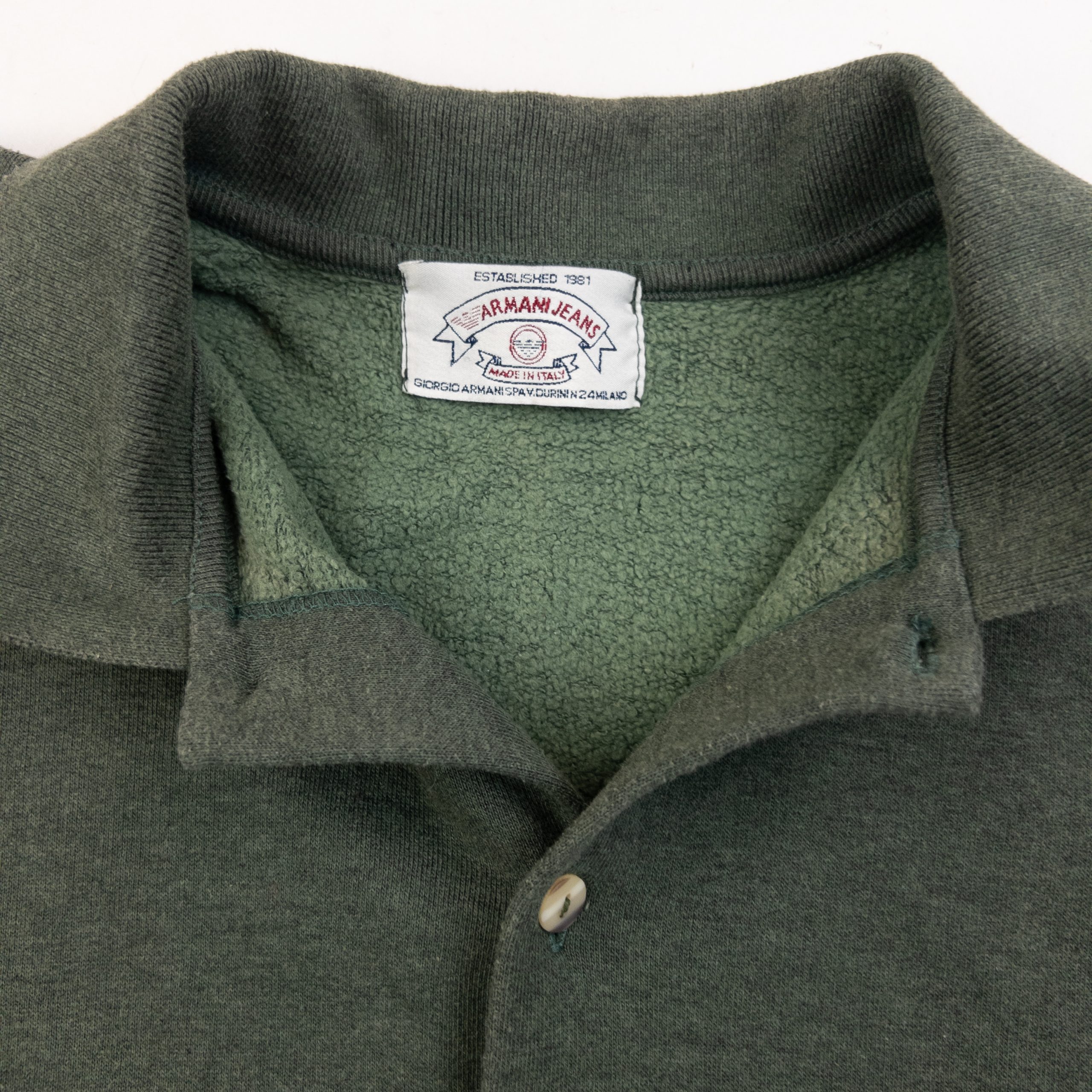 Vintage 90s Armani Jeans Button Up Collared Jumper Size L image 4