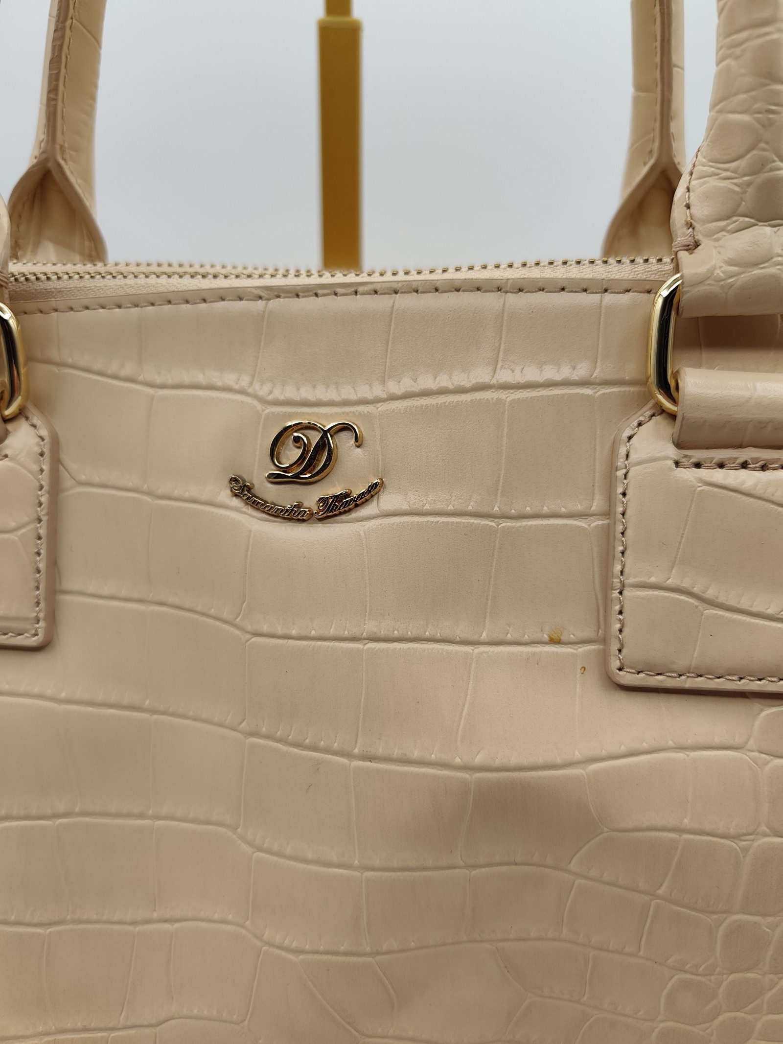 Samantha Thavasa Beige Croc Effect Tote Bag Other image 2