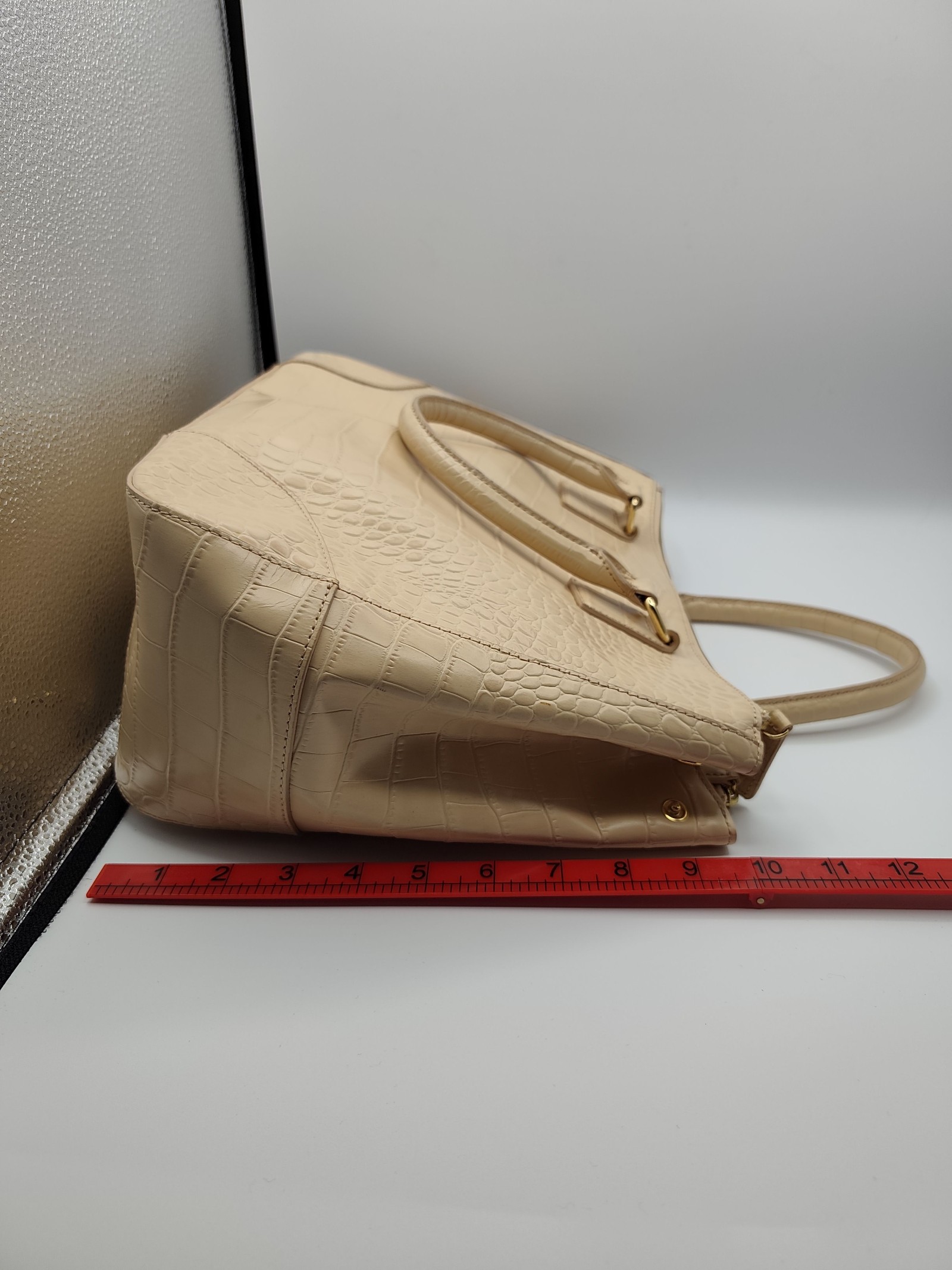Samantha Thavasa Beige Croc Effect Tote Bag Other image 5