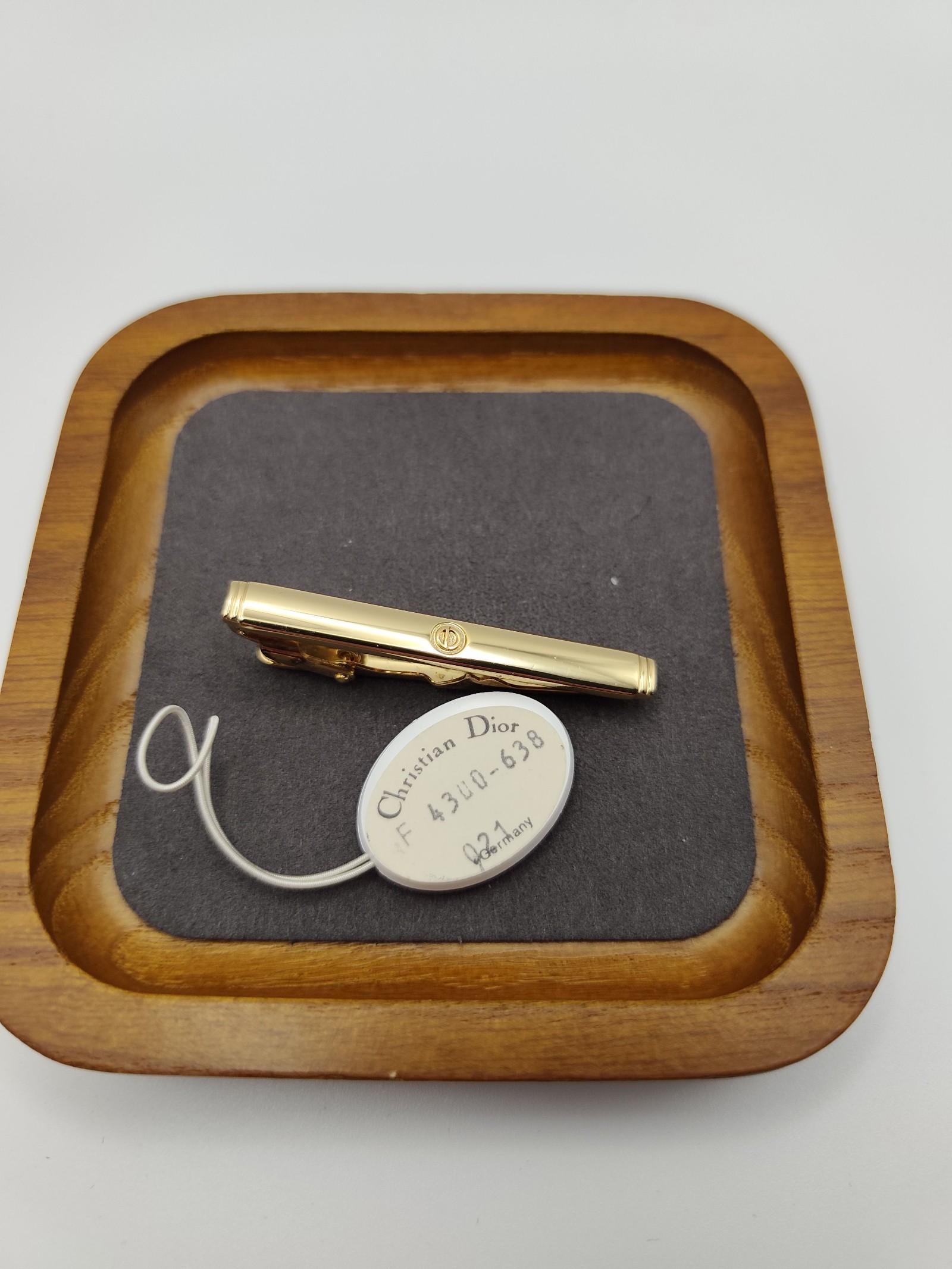 Christian Dior Gold Tone Tie Clip with Logo Other image 2