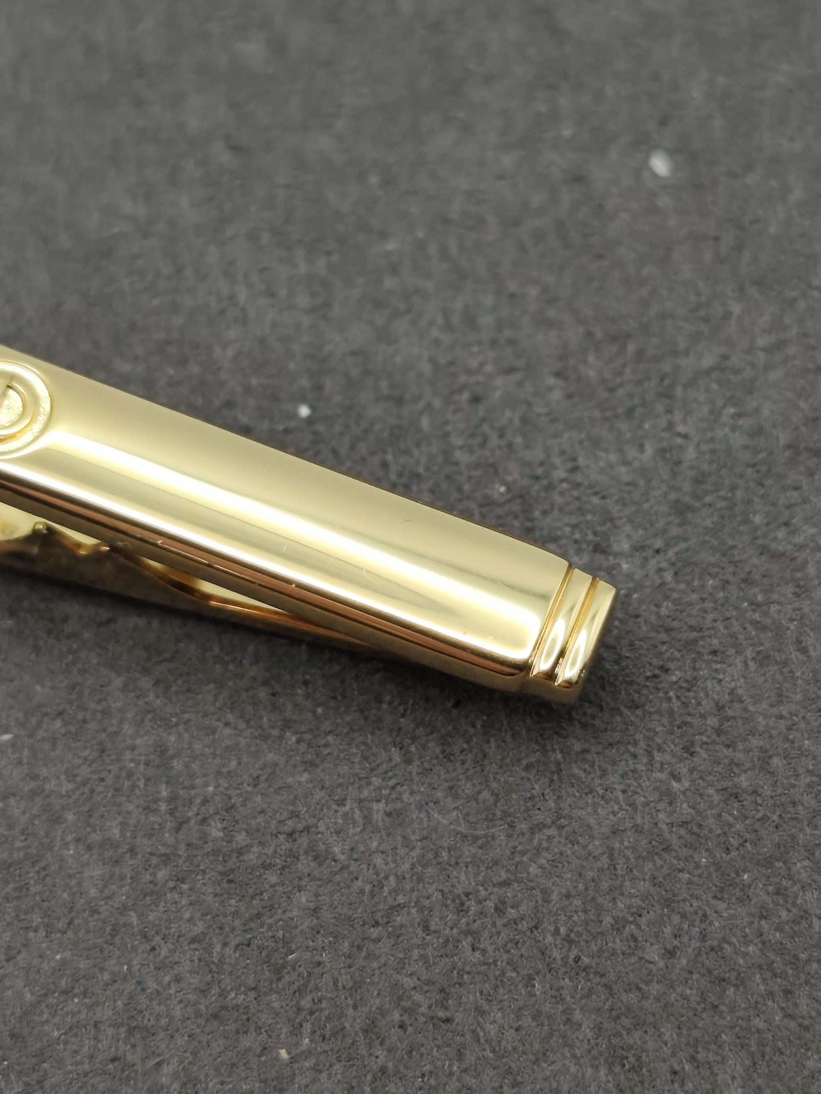 Christian Dior Gold Tone Tie Clip with Logo Other image 4