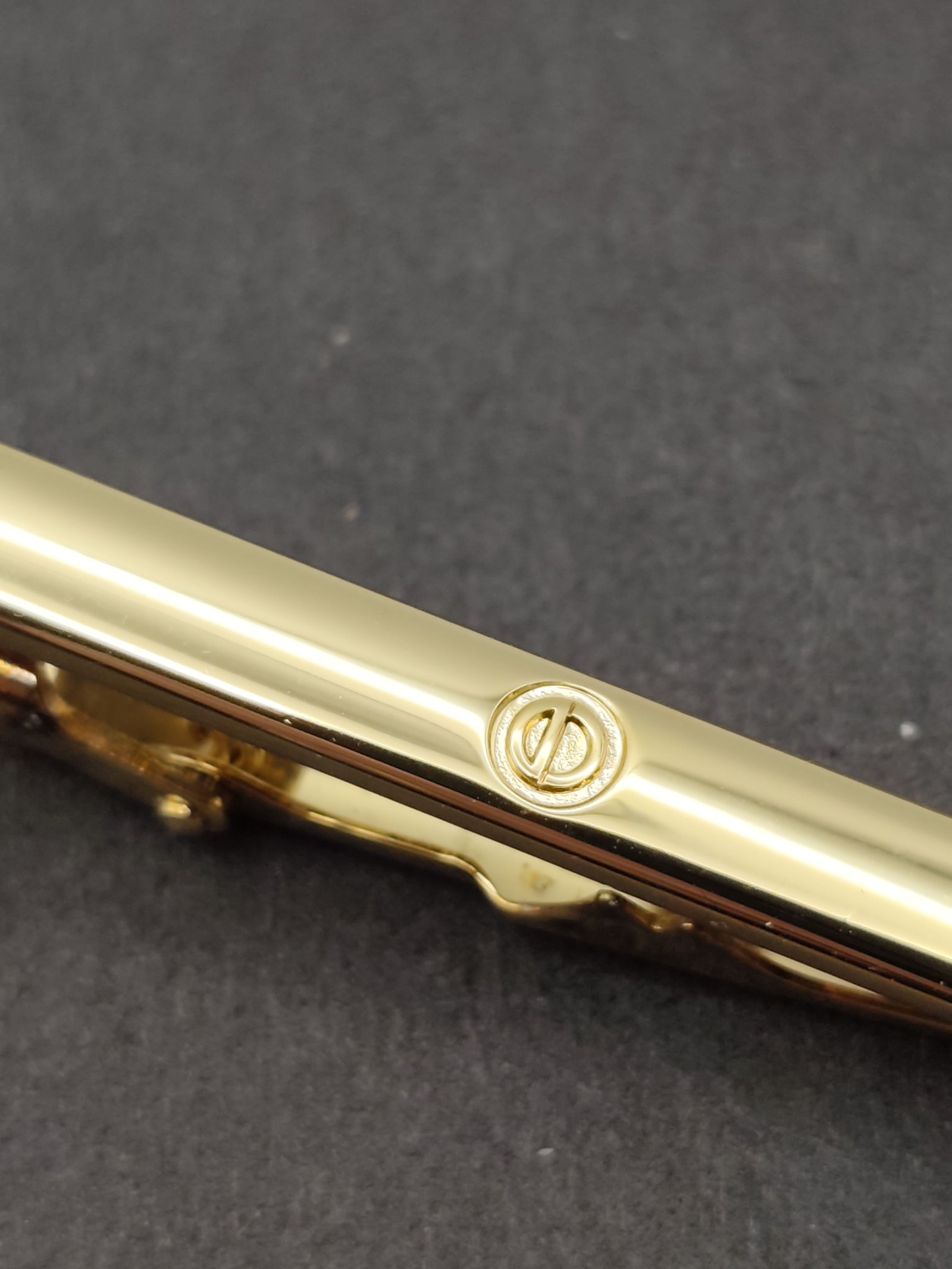 Christian Dior Gold Tone Tie Clip with Logo Other image 5
