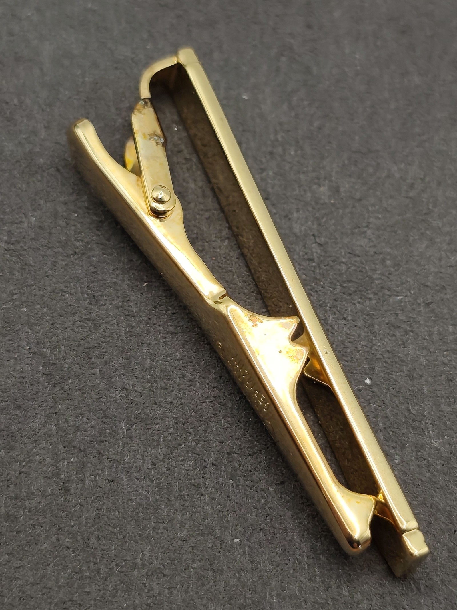 Christian Dior Gold Tone Tie Clip with Logo Other image 9