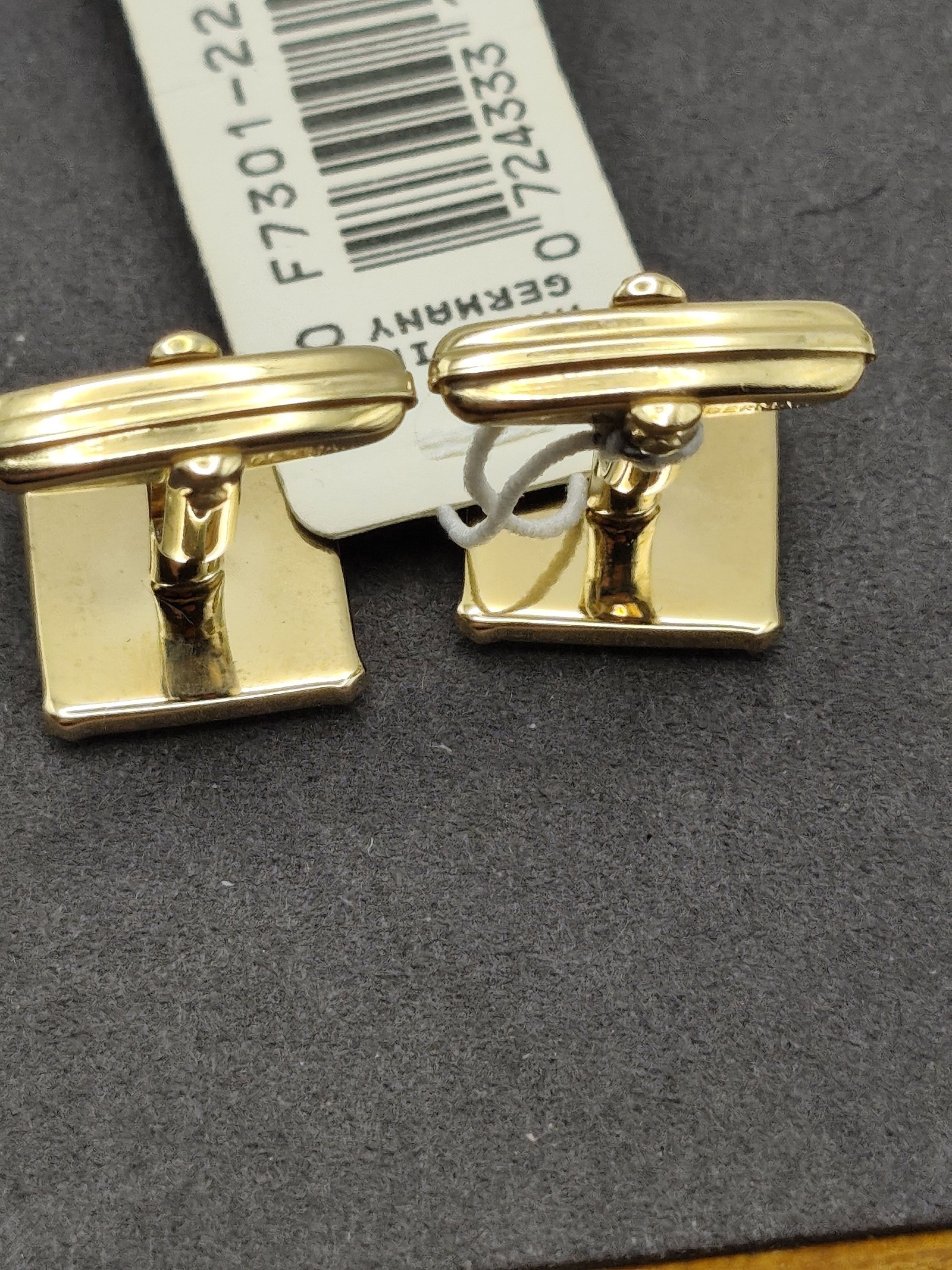 Christian Dior Gold & Black Logo Cufflinks Men Luxury Accessories image 8