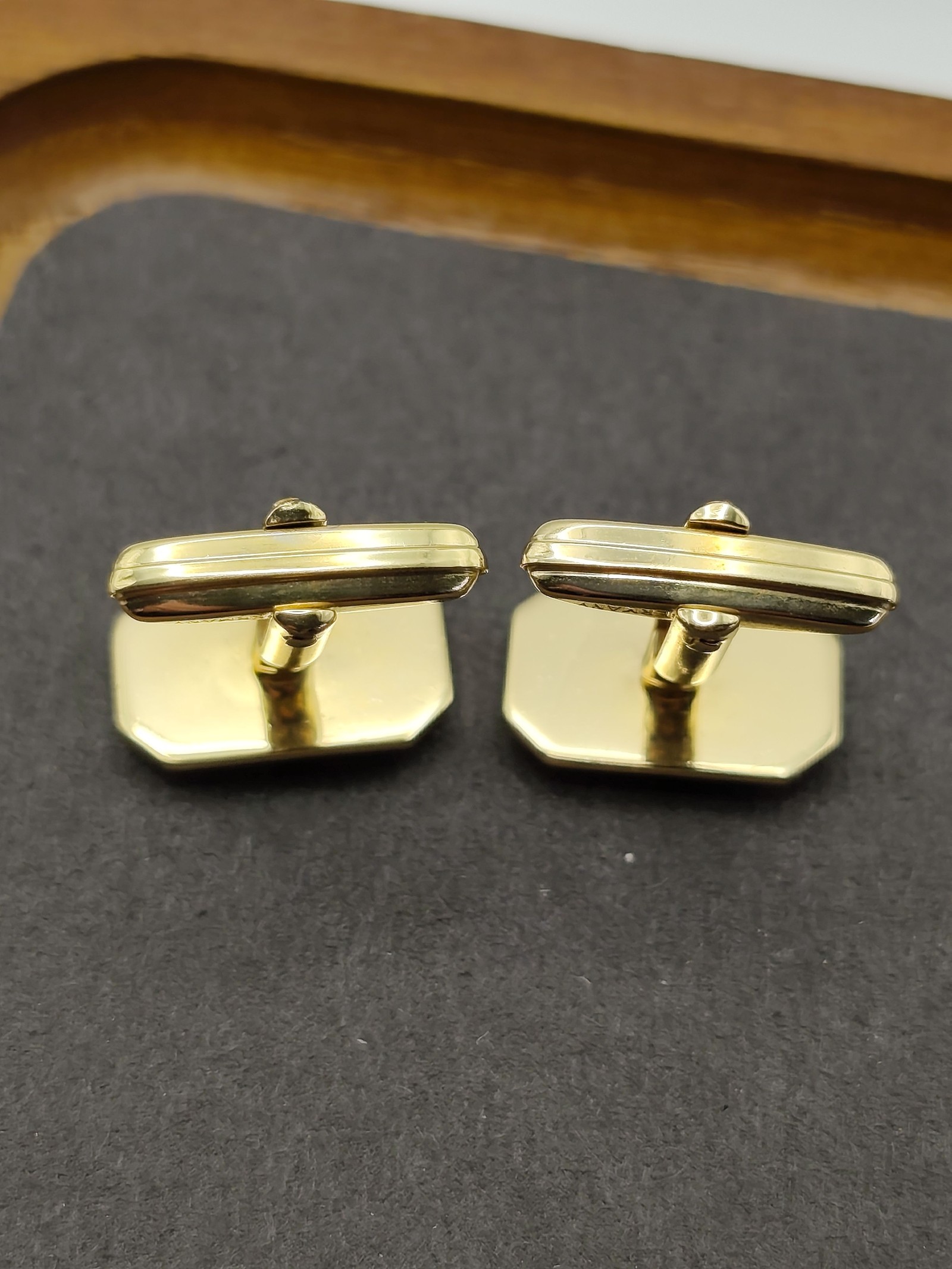 Christian Dior Gold & Silver Tone Men's Cufflinks in Box image 8