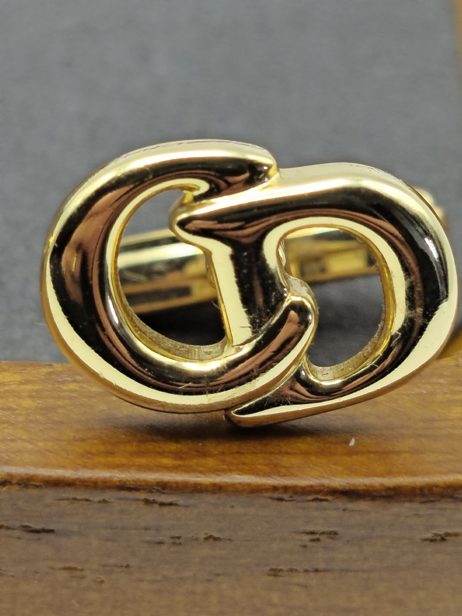 Christian Dior Gold Tone CD Logo Cufflinks Men image 4