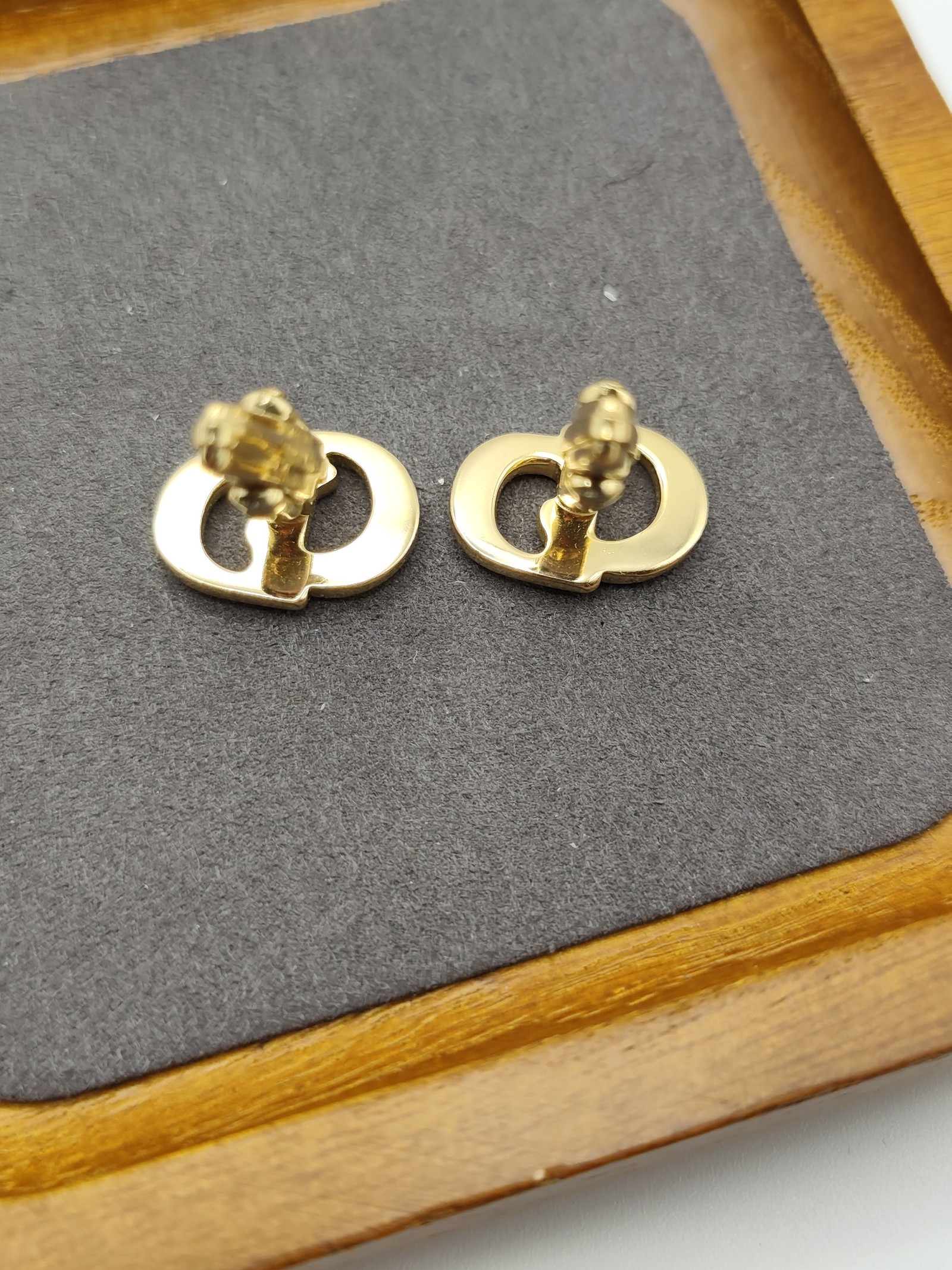 Christian Dior Gold Tone CD Logo Cufflinks Men image 9