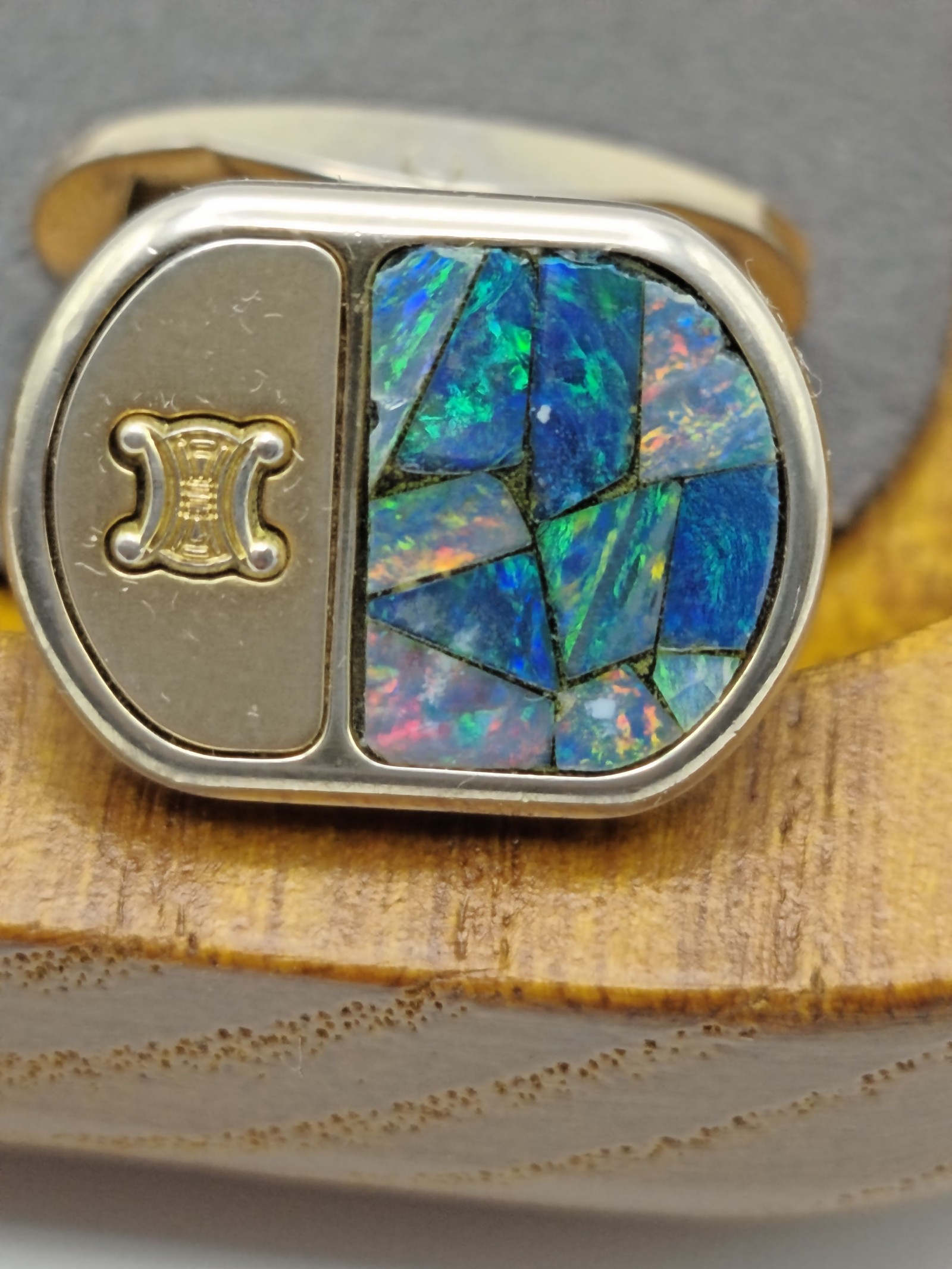 Celine Blue Inlay Tie Clip & Cufflinks Set Men Other image 5