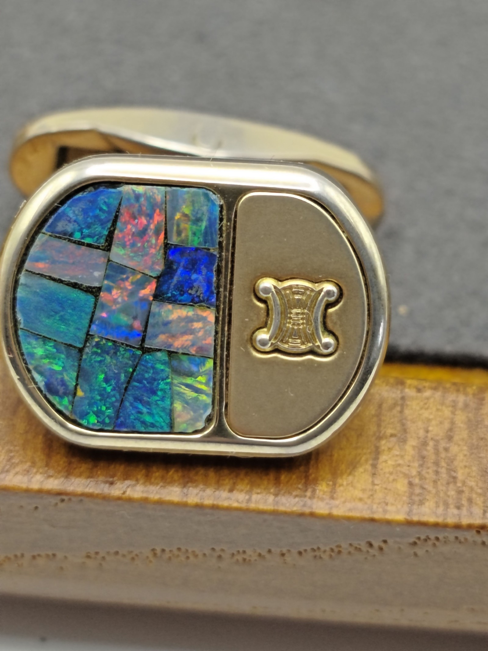 Celine Blue Inlay Tie Clip & Cufflinks Set Men Other image 6