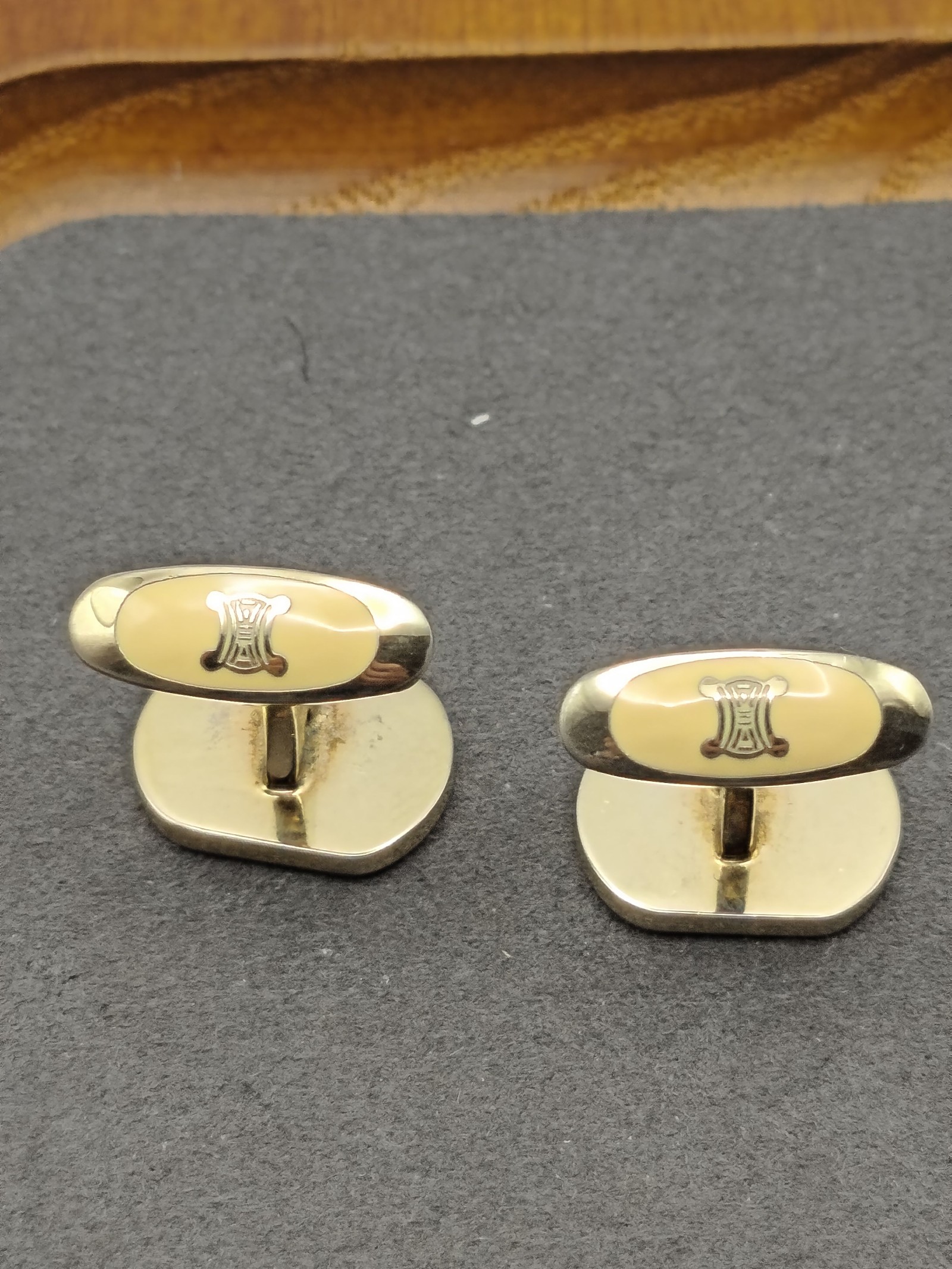 Celine Blue Inlay Tie Clip & Cufflinks Set Men Other image 7