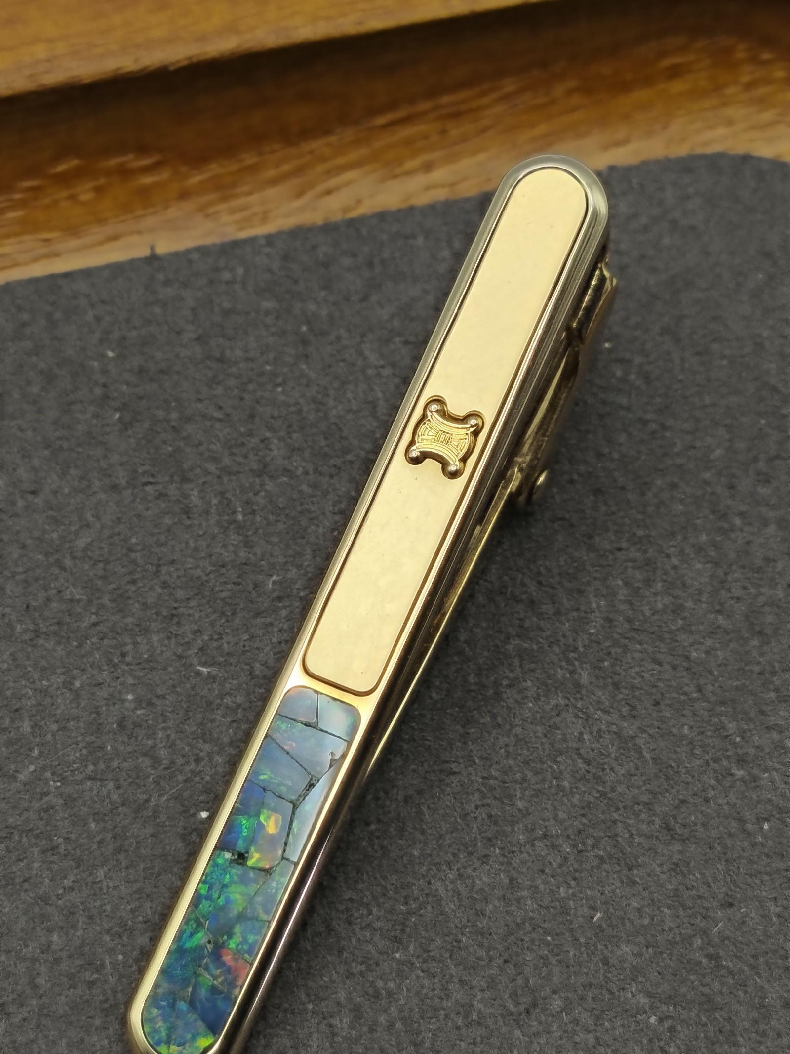 Celine Blue Inlay Tie Clip & Cufflinks Set Men Other image 9