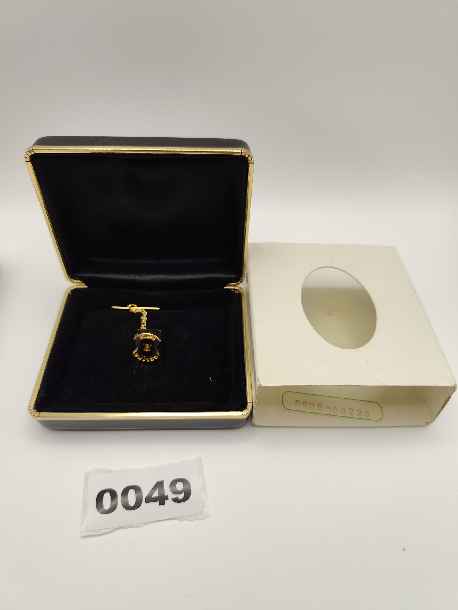 Celine Gold & Black Tie Pin Men