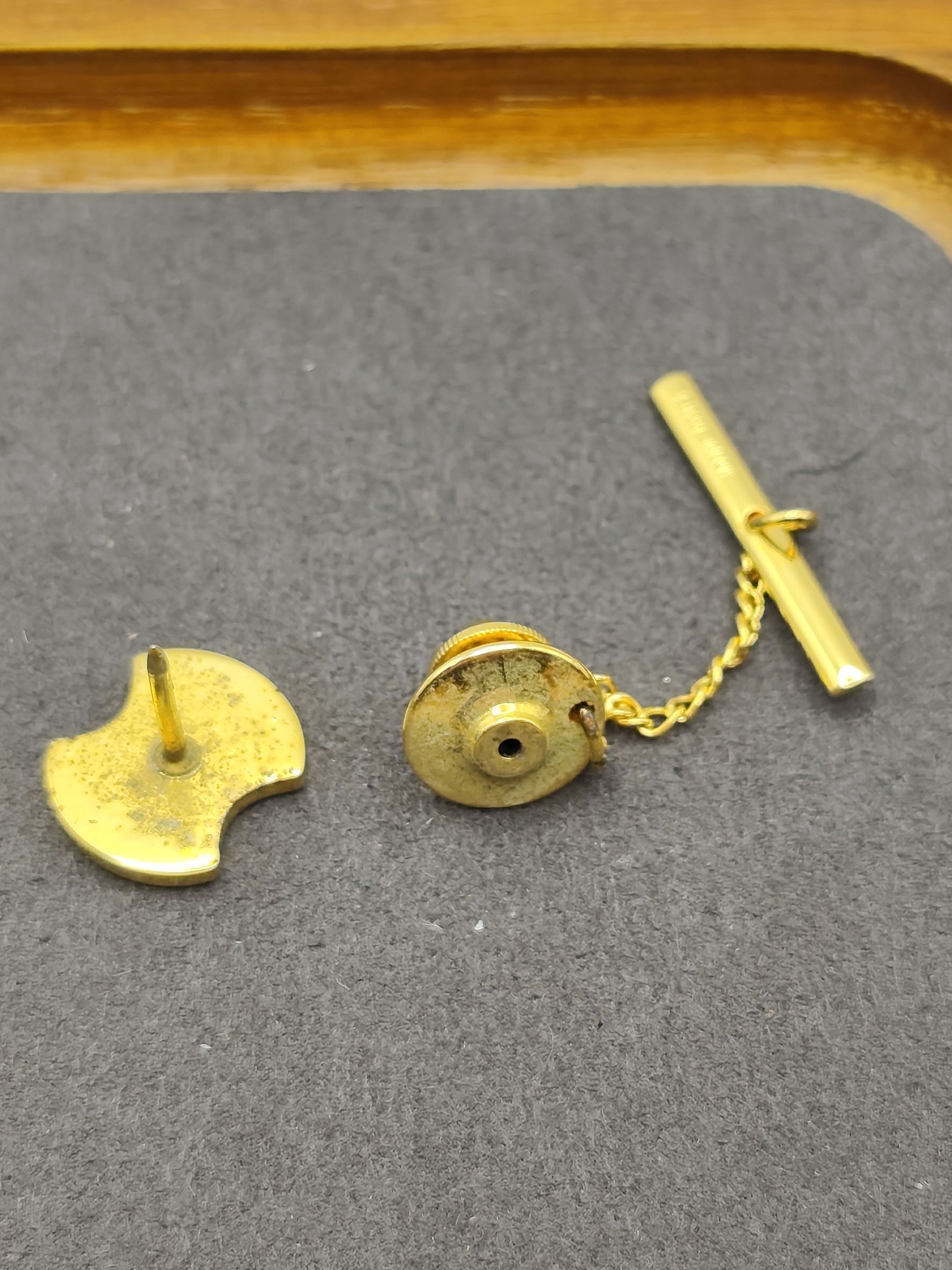 Celine Gold & Black Tie Pin Men image 6