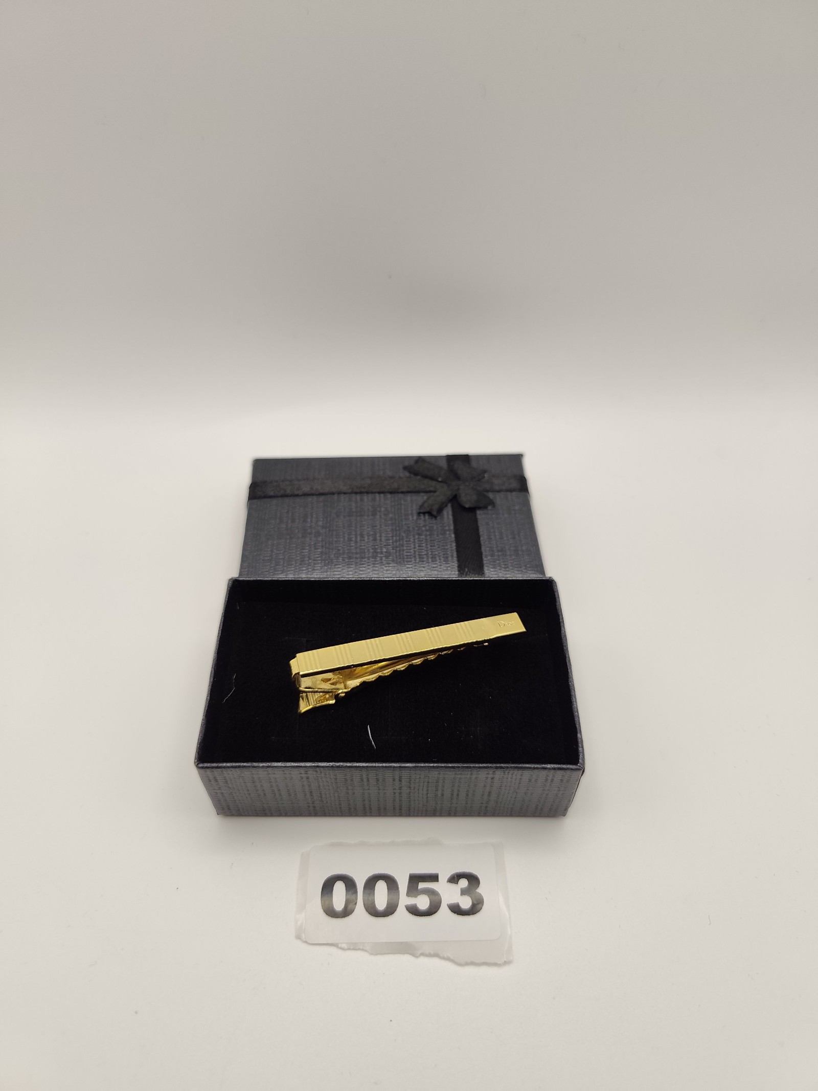Dior Gold Tone Metal Tie Clip Other