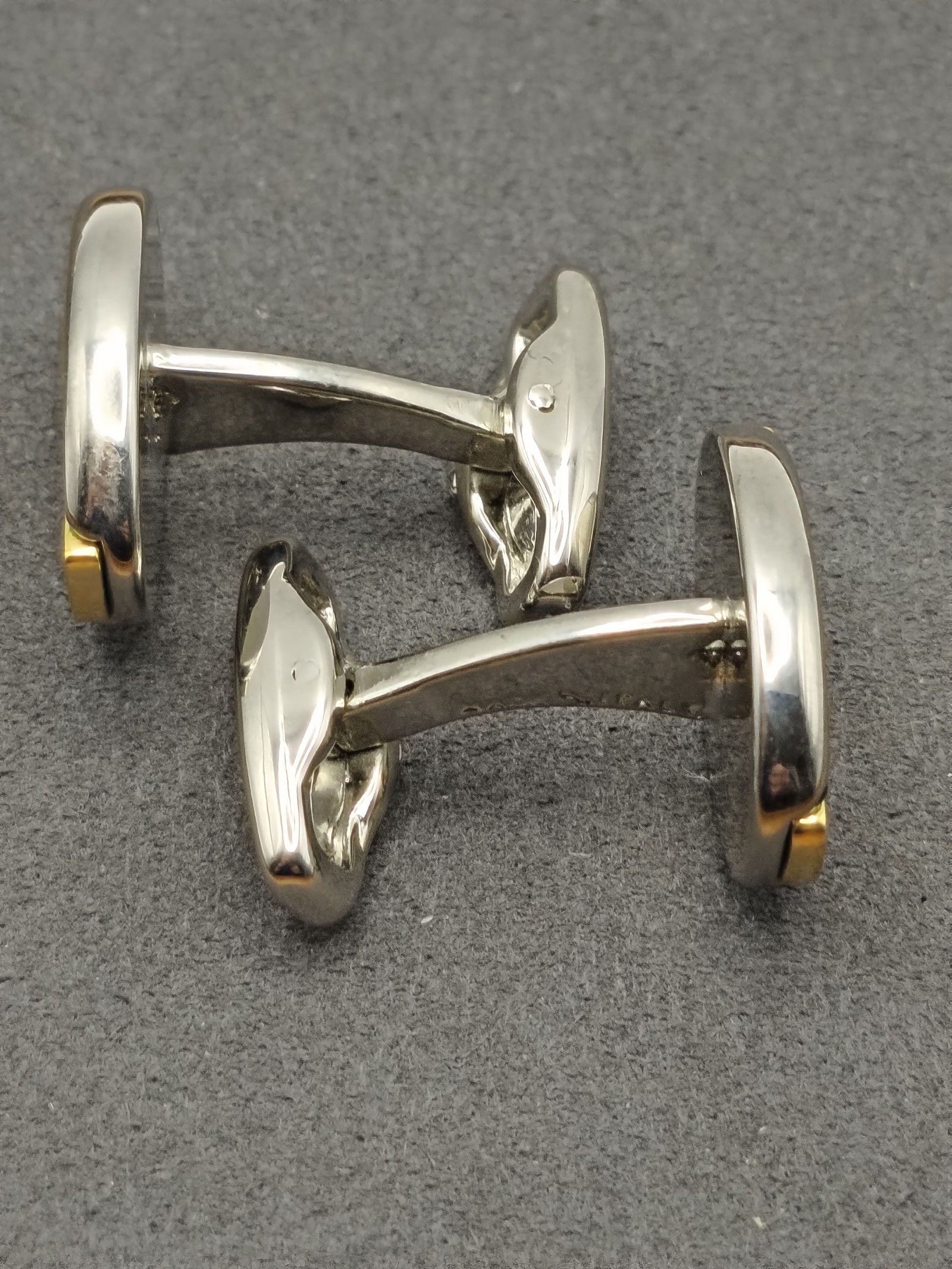 Celine Gold & Silver Tone Horse Carriage Cufflinks Other image 6