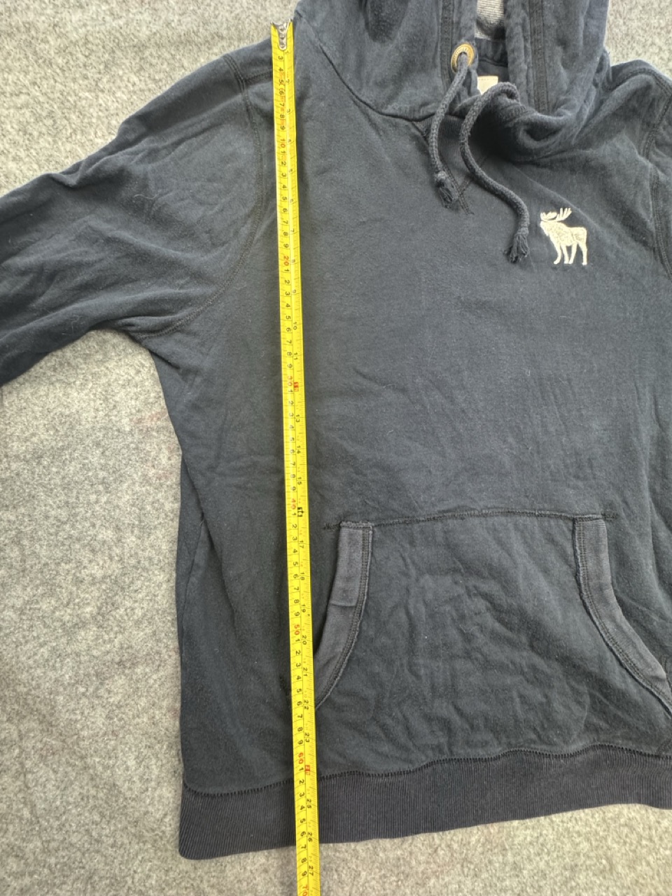 Abercrombie & Fitch Navy Hoodie XL Moose Logo image 5