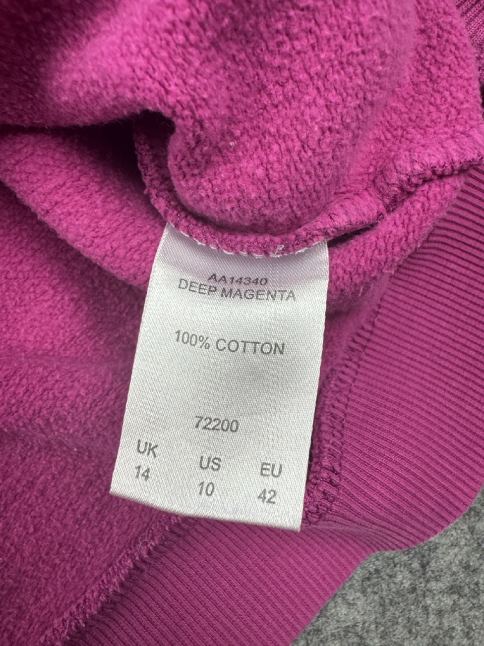 Cotton Traders Deep Magenta Floral Sweatshirt UK 14 image 5