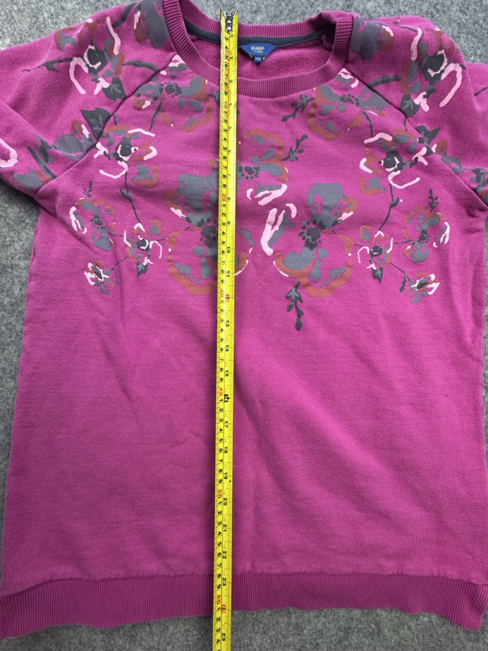 Cotton Traders Deep Magenta Floral Sweatshirt UK 14 image 7